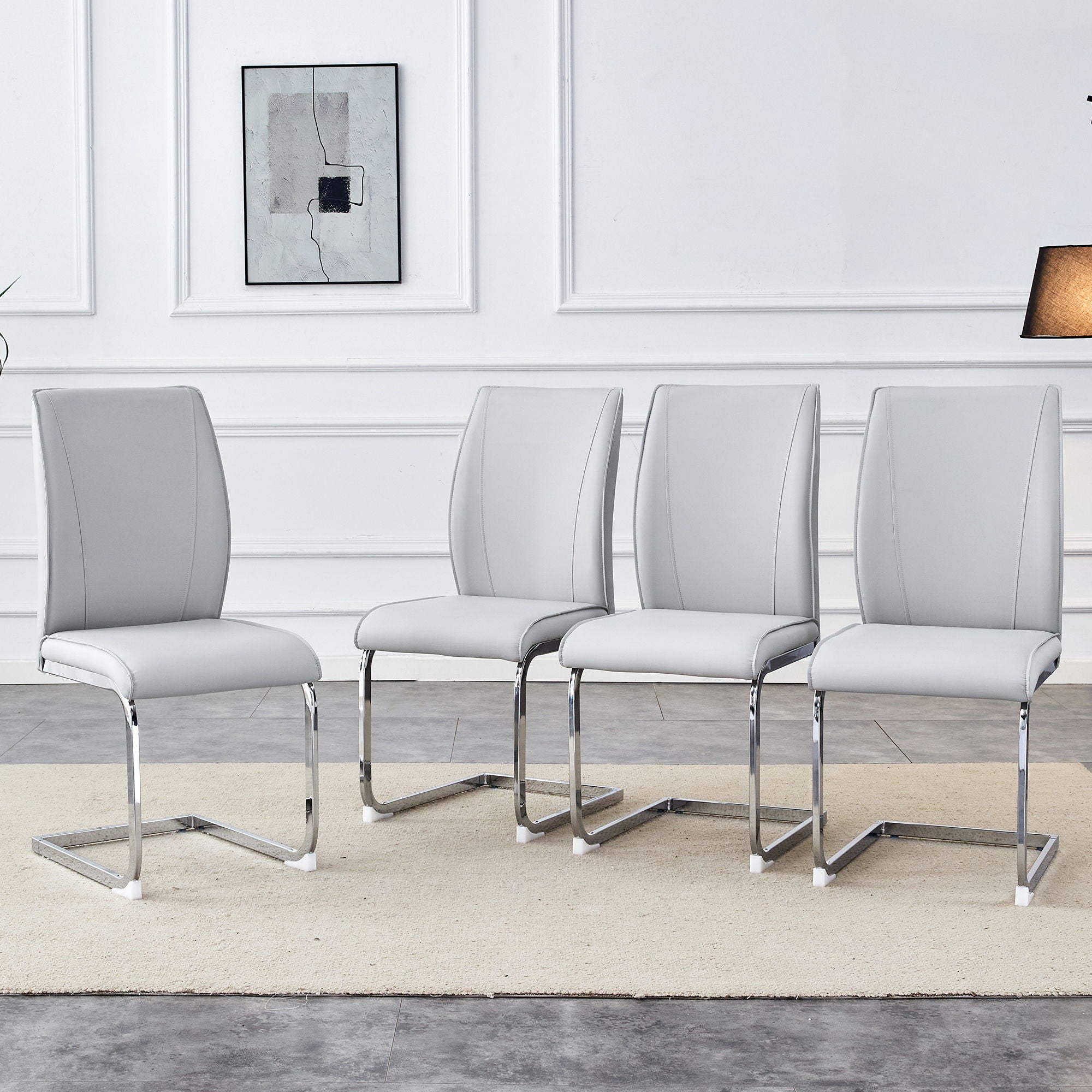 Luxury Simple Arch Chair, High Resilience With Metal Legs