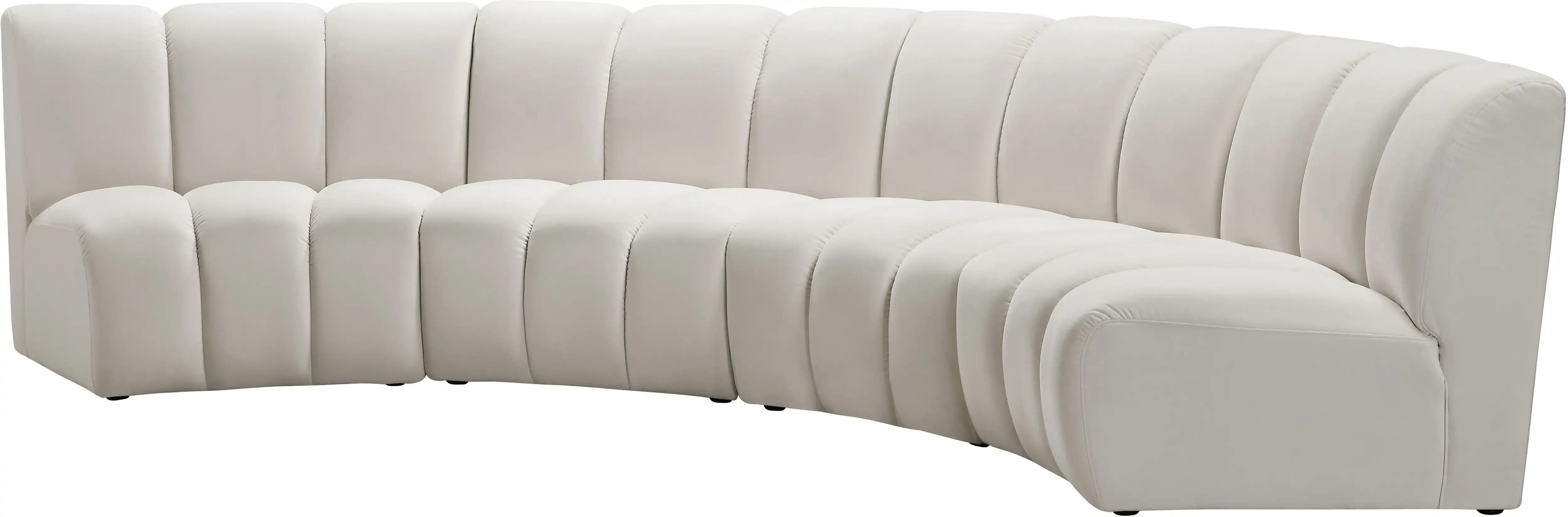 Infinity - 4 Piece Velvet Modular Sectional