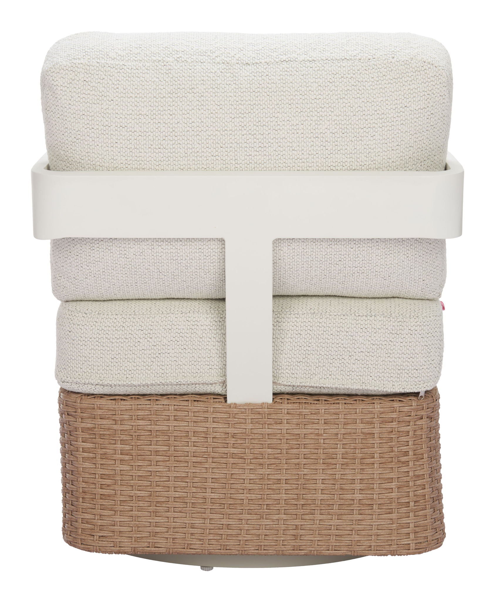 Gelo - Outdoor Swivel Chair - White & Brown