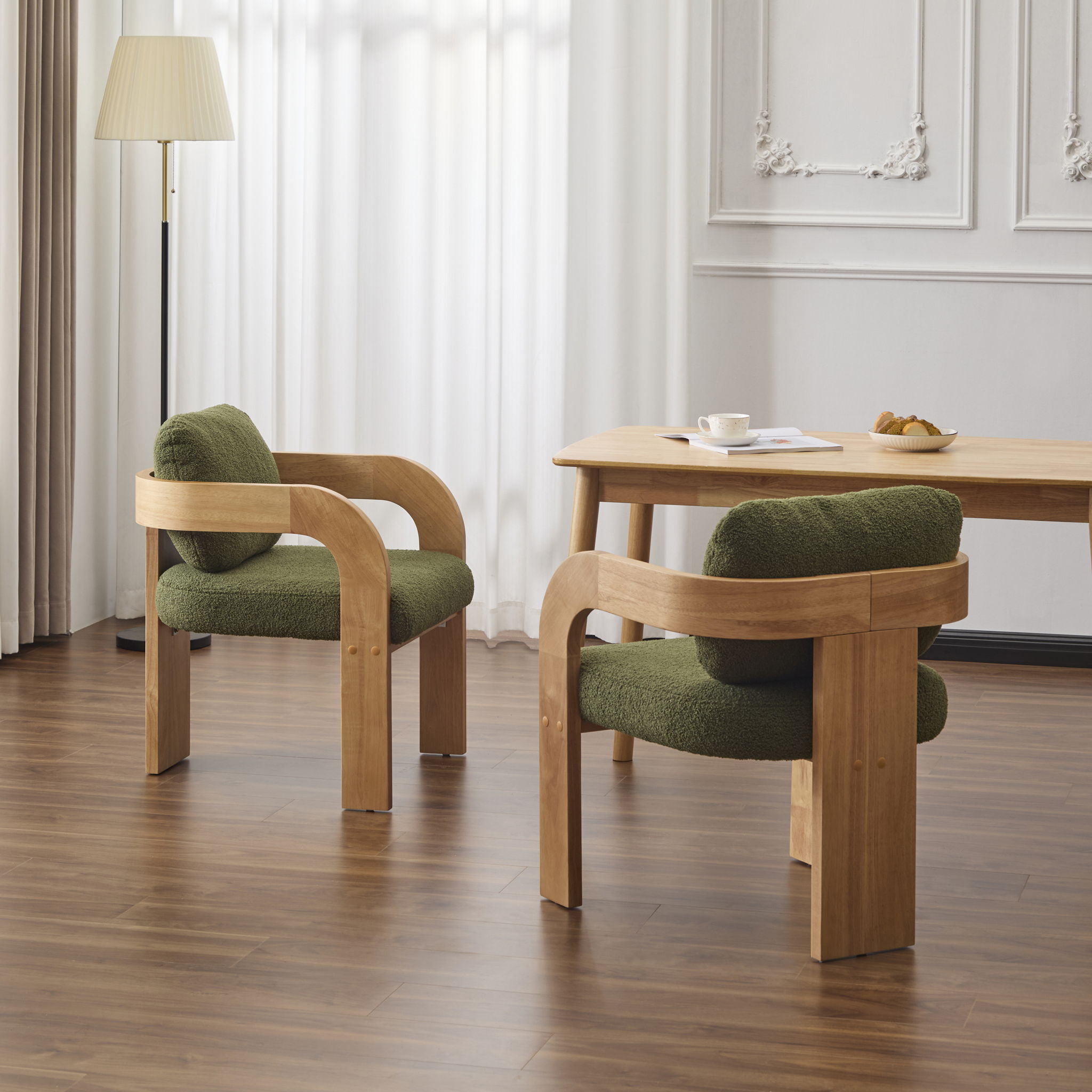 Dining Chairs With Pillow Back (Set of 2)