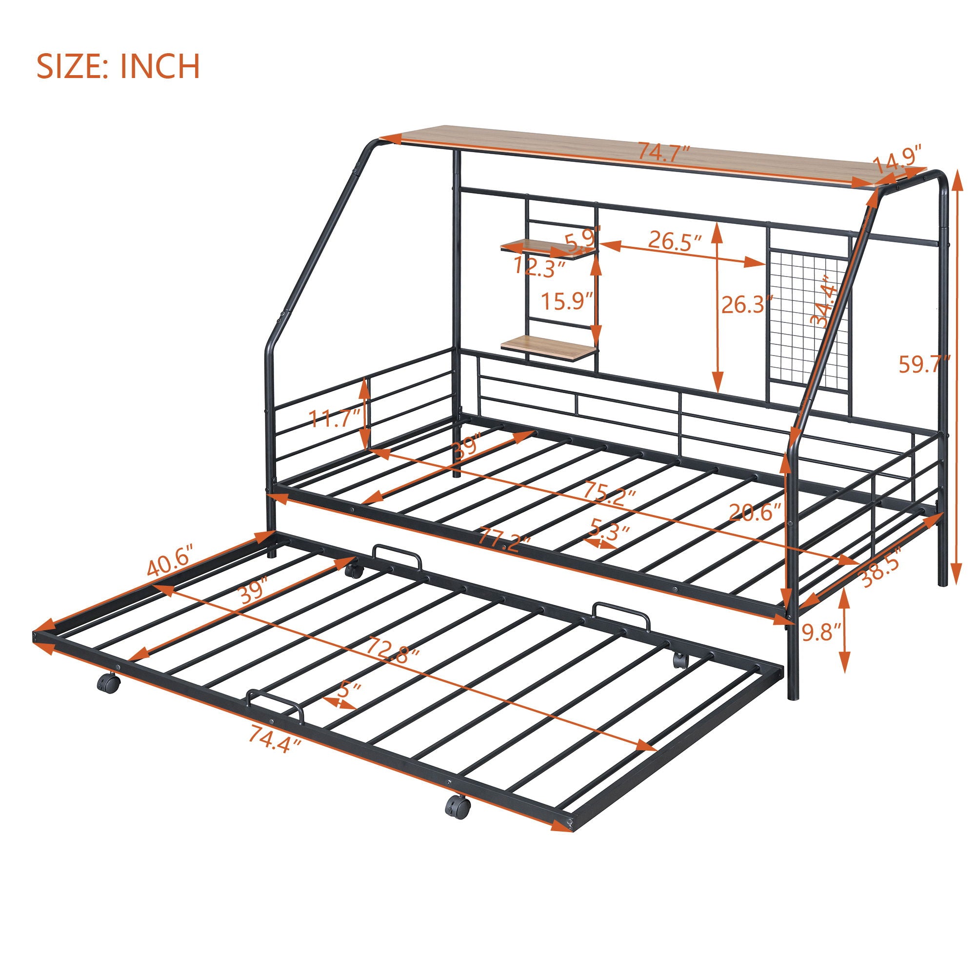 Playhouse Design Bed With Trundle