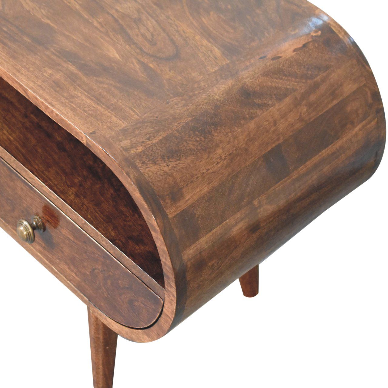 Solid Wood Circular TV Stand