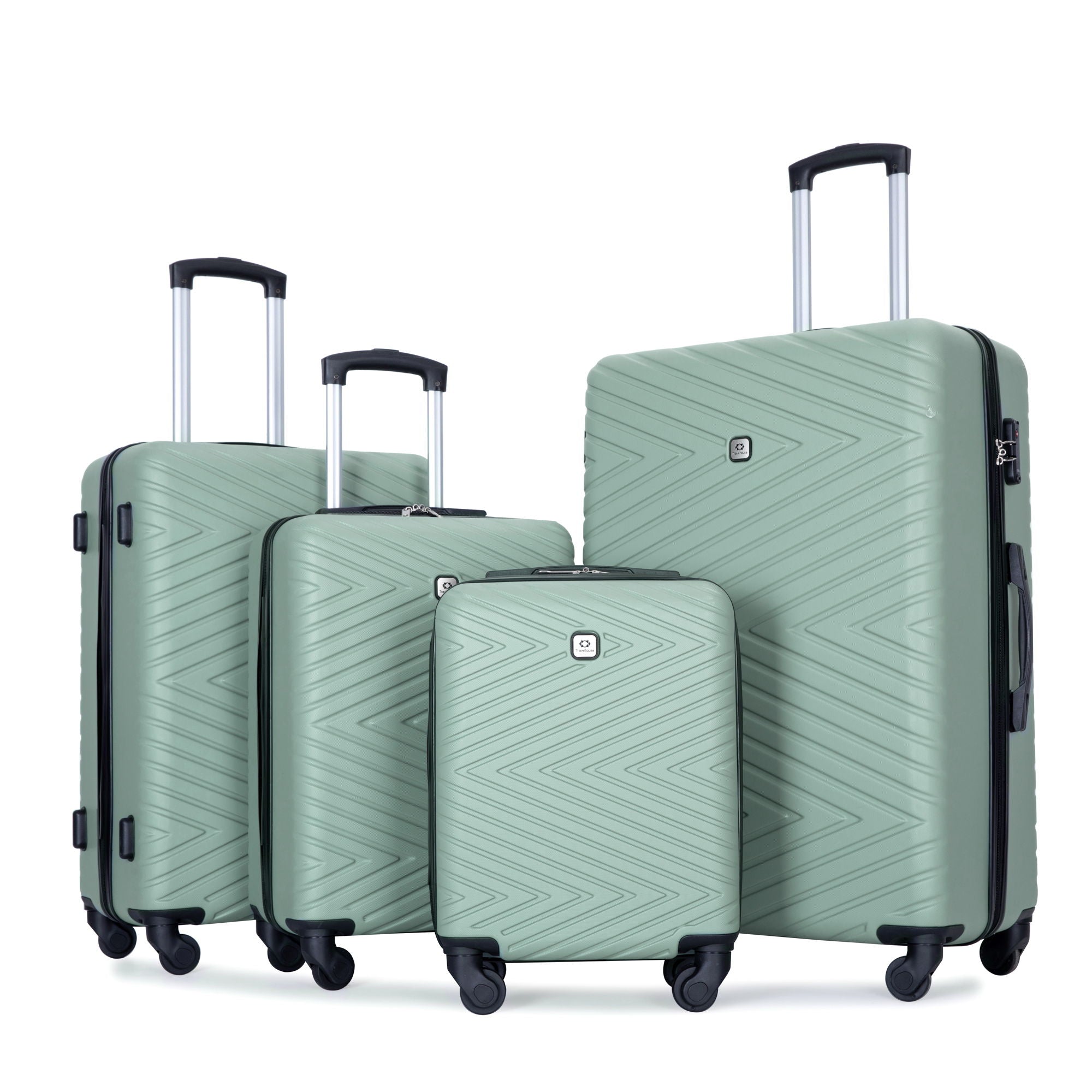 Luggage 4 Piece Lightweight Suitcase With Rotating Wheels With Tsa Lock,