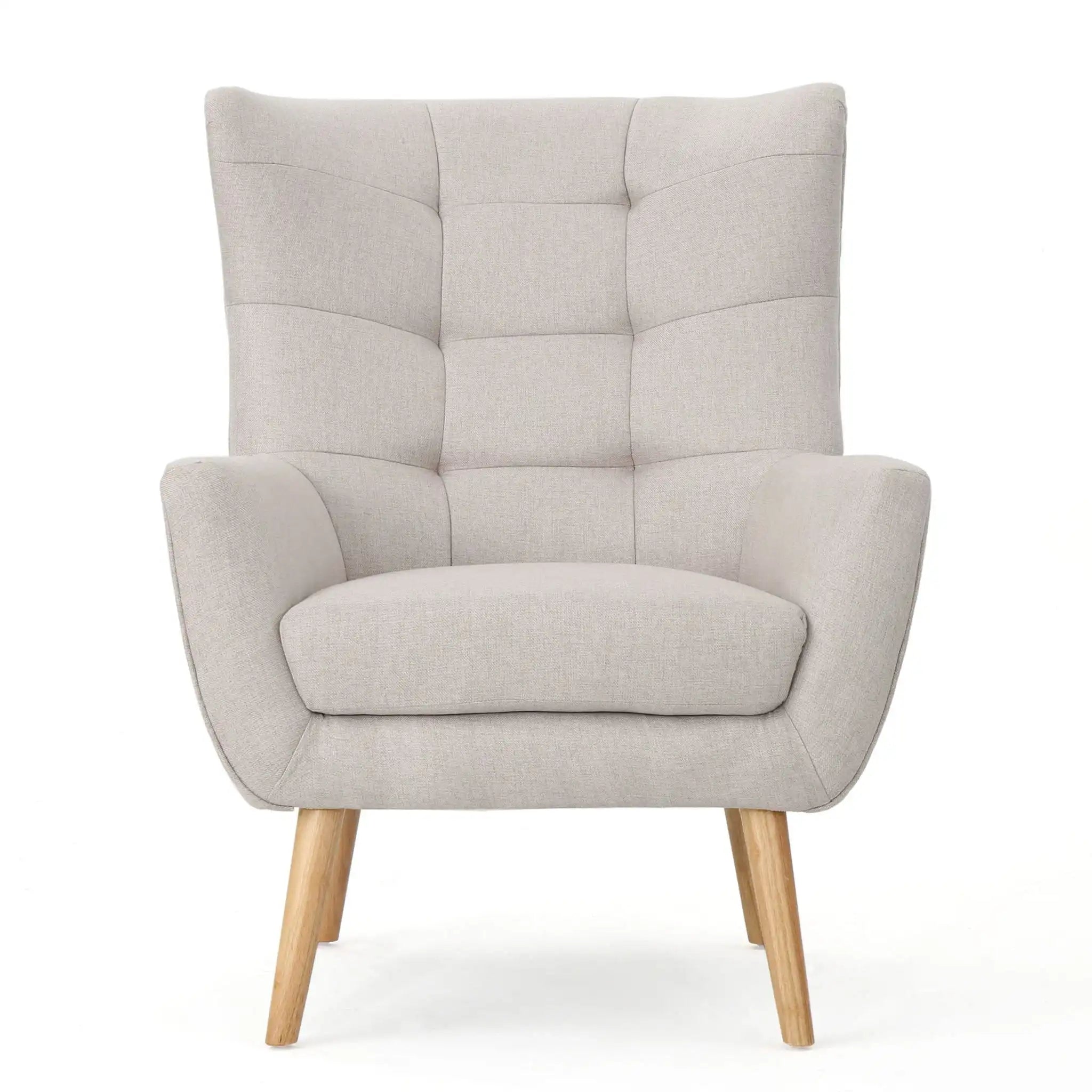 Club Chair With Rubberwood Legs