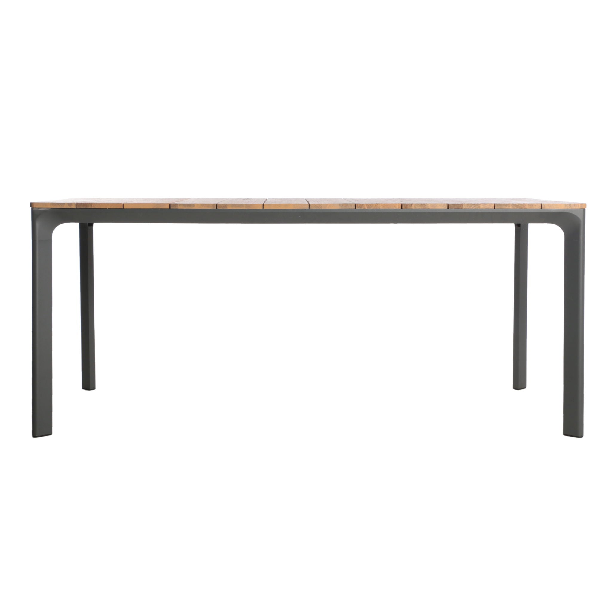Outdoor Wicker Rectangular Dining Table With Iron Frame And Water Resistant Rattan