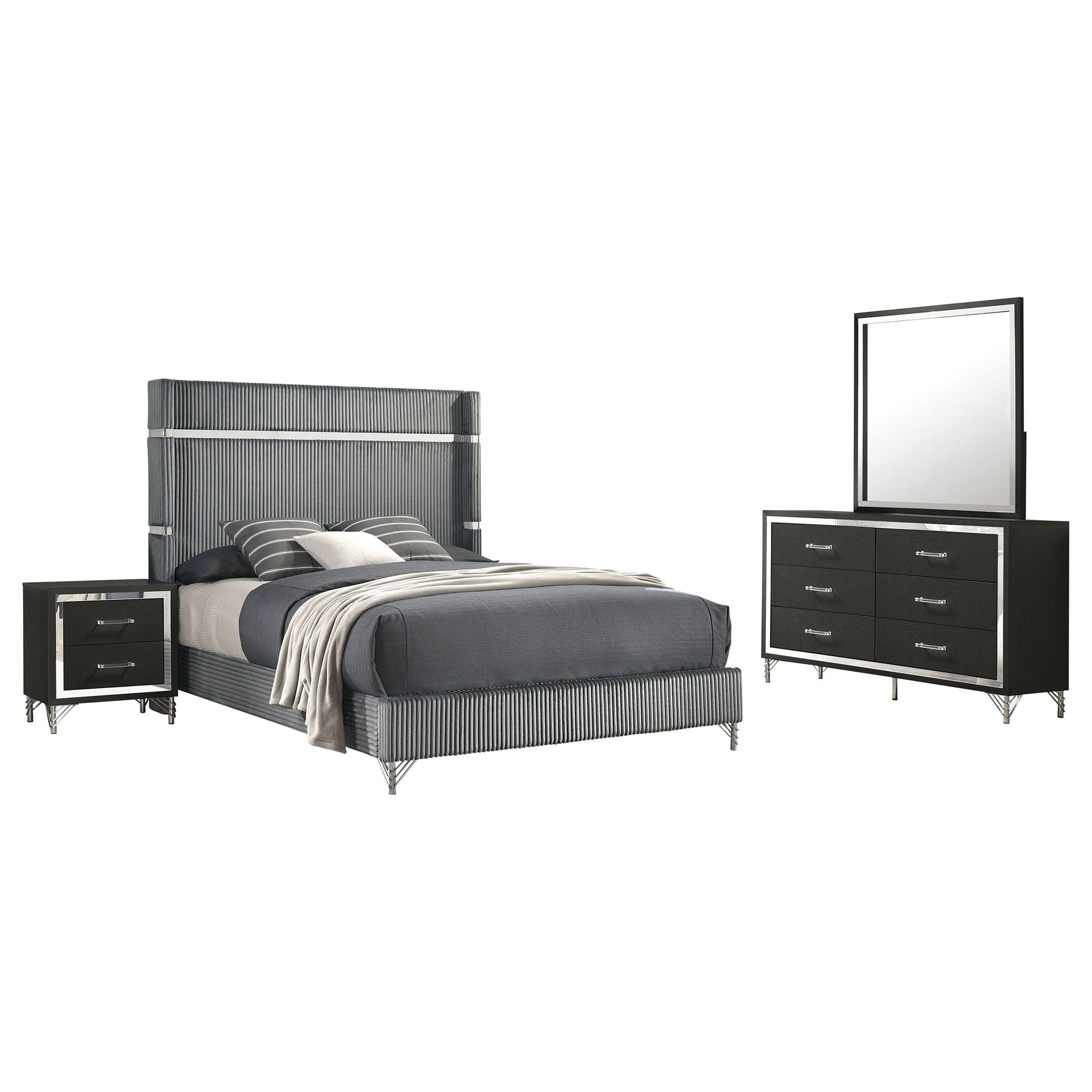 Malcolm - Bedroom Set With Wingback Design