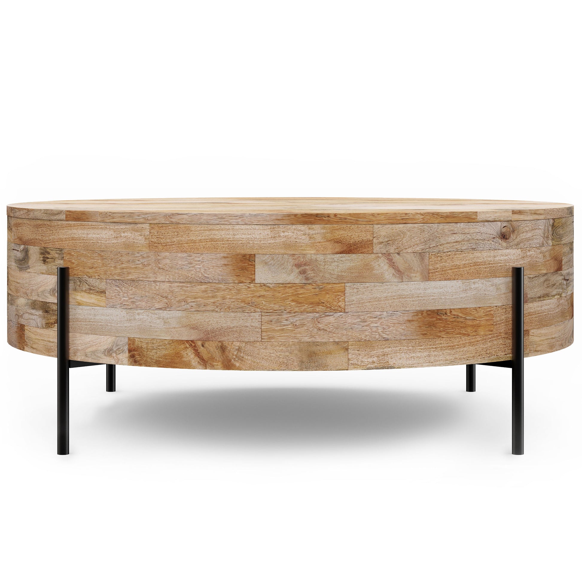 Rayburn - Drum Coffee Table - Natural - Best Buy Furniture