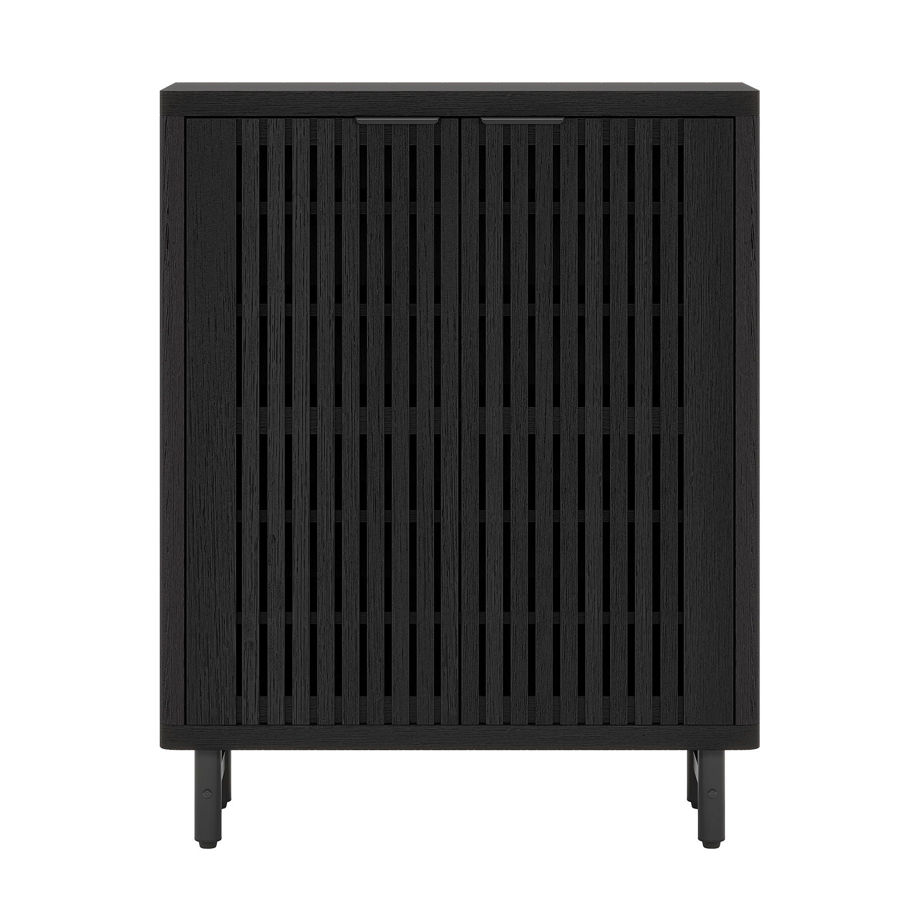 6 Tier Shoe Cabinet With Louvered Doors