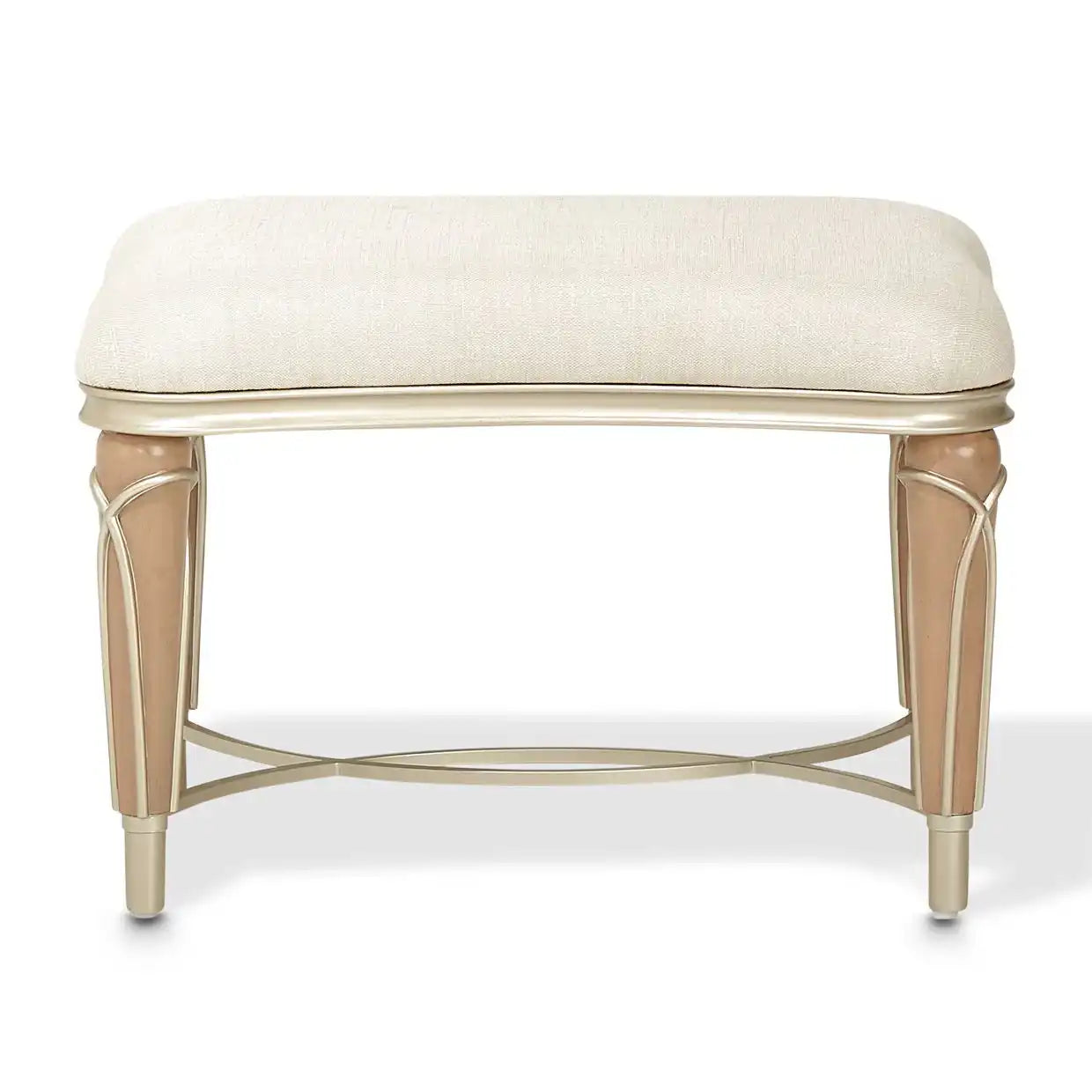 Villa Cherie - Ottoman - Pearl / Caramel - Best Buy Furniture