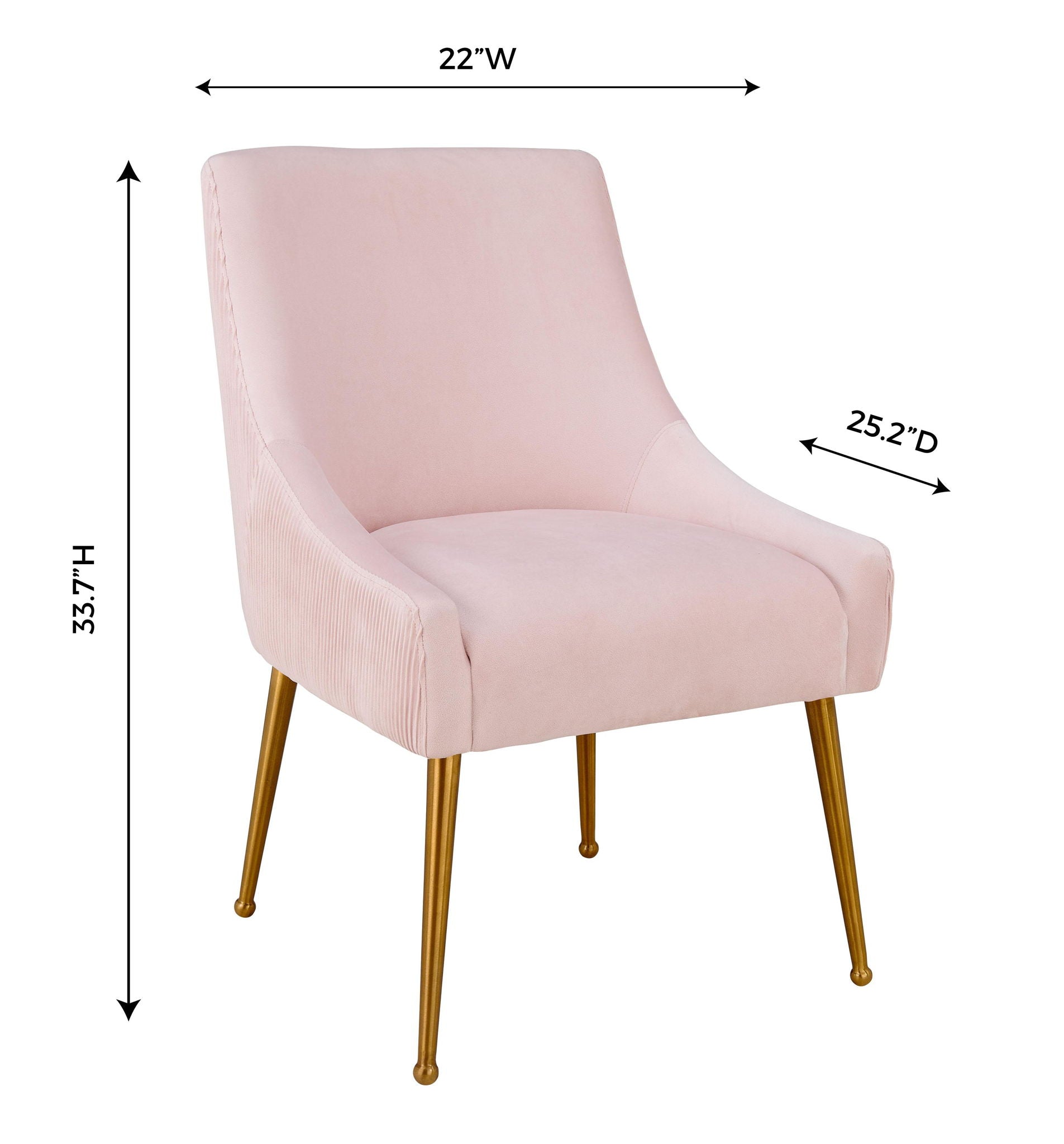 Beatrix - Pleated Velvet Side Chair