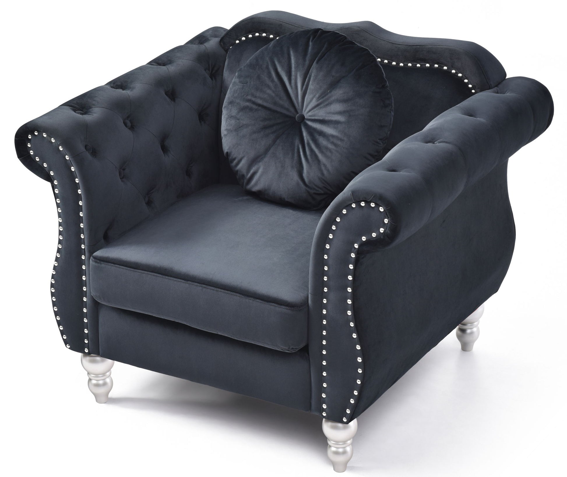 Chic Transitional Flared Arm Chair - Best Buy Furniture