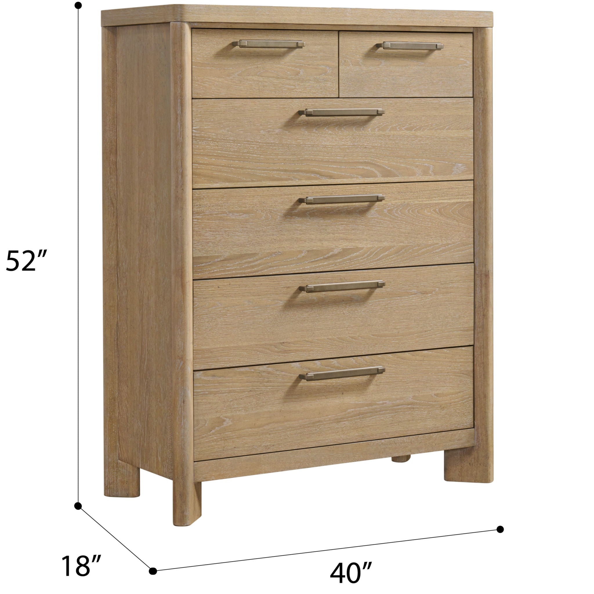 6 Drawer Chest - Tan