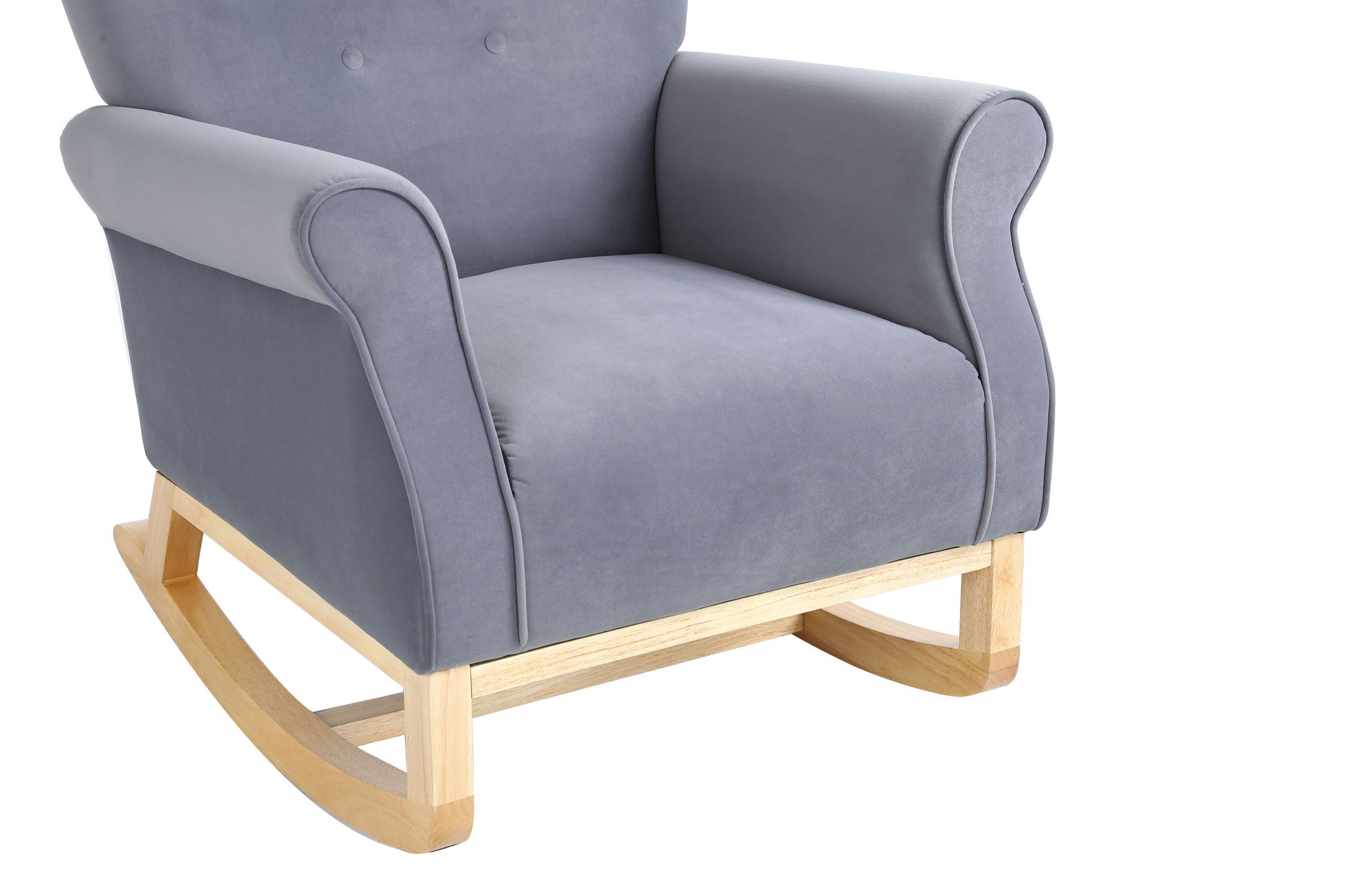 Modern Rocking Chair, Upholstered Accent Chair For Nursery, Small Contemporary Rocke