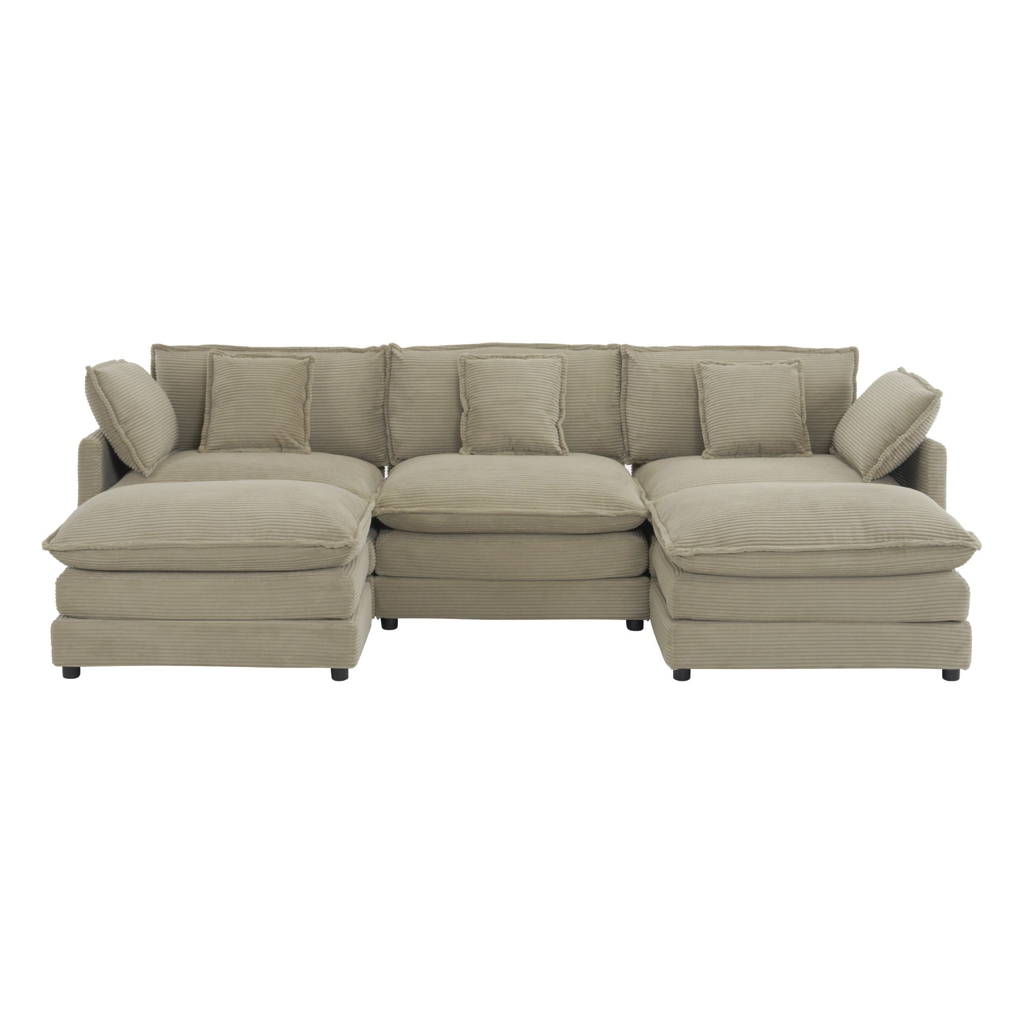 Modern Modular Sectional Sofa With Side Storage Pockets For Living Room
