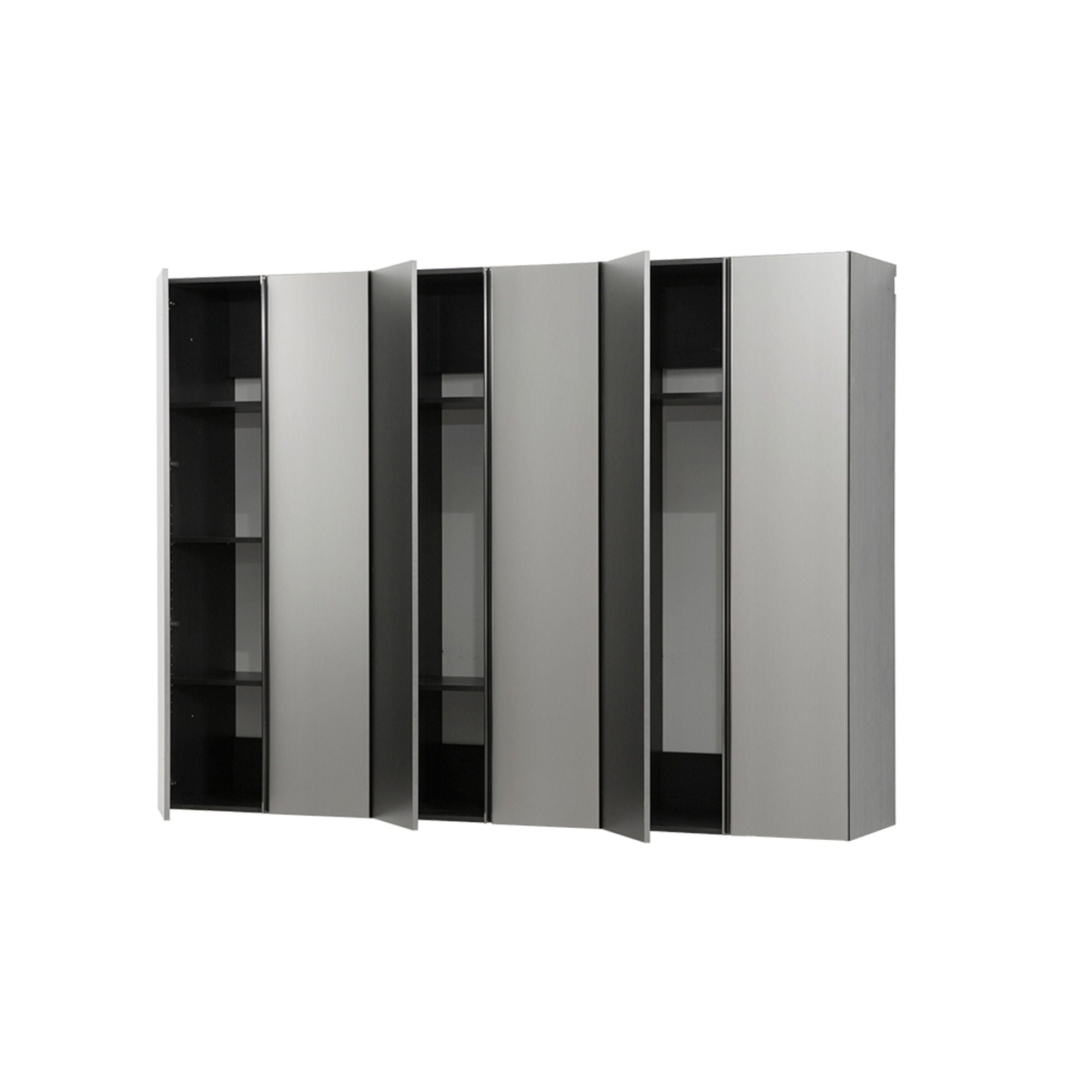 Nova - Series Garage Cabinet Set D, 3 Piece, Soft Closing, Wall Mounted - Metallic Gray