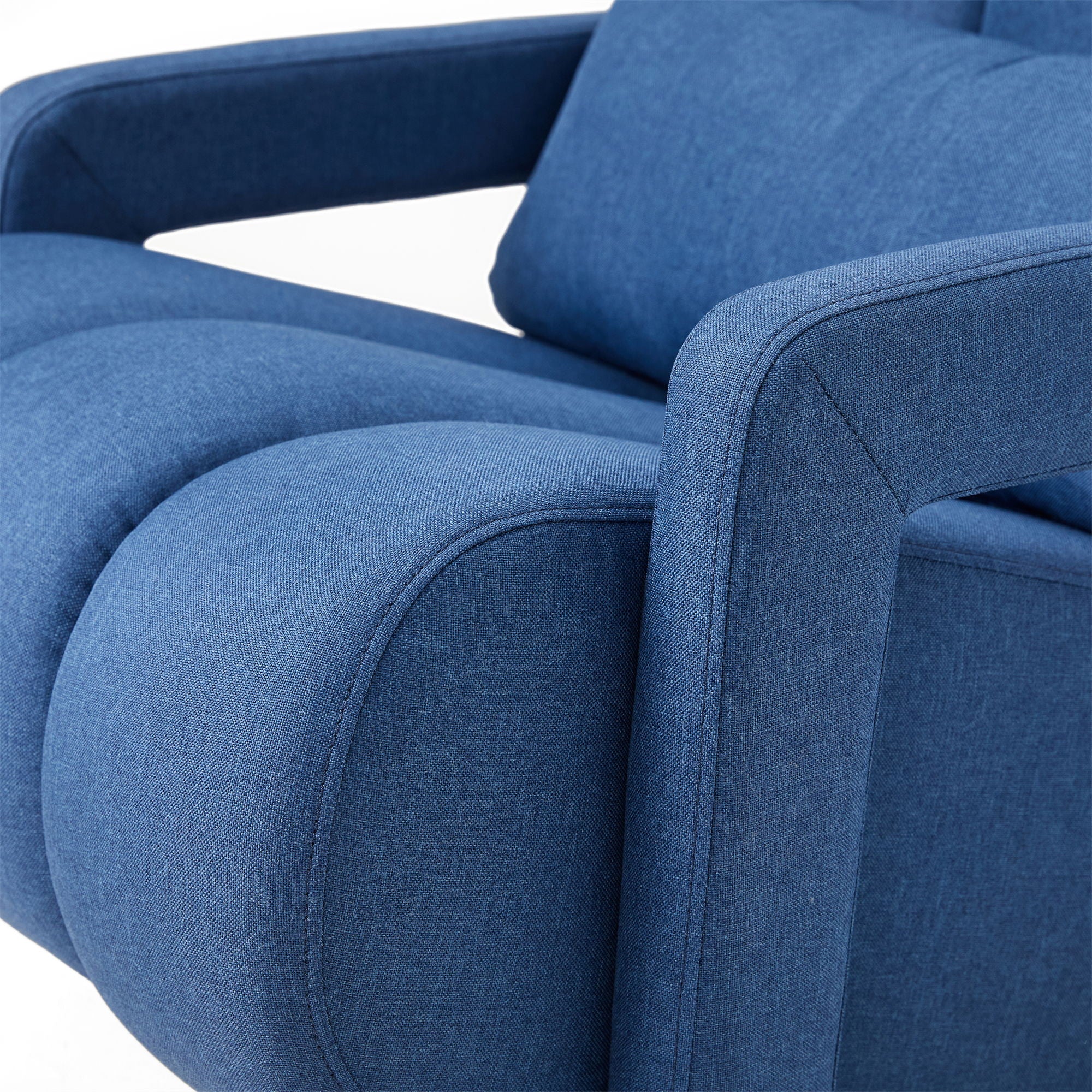 Modern Upholstered Accent Chair, Comfortable Linen Fabric With A Pillow For Living Room