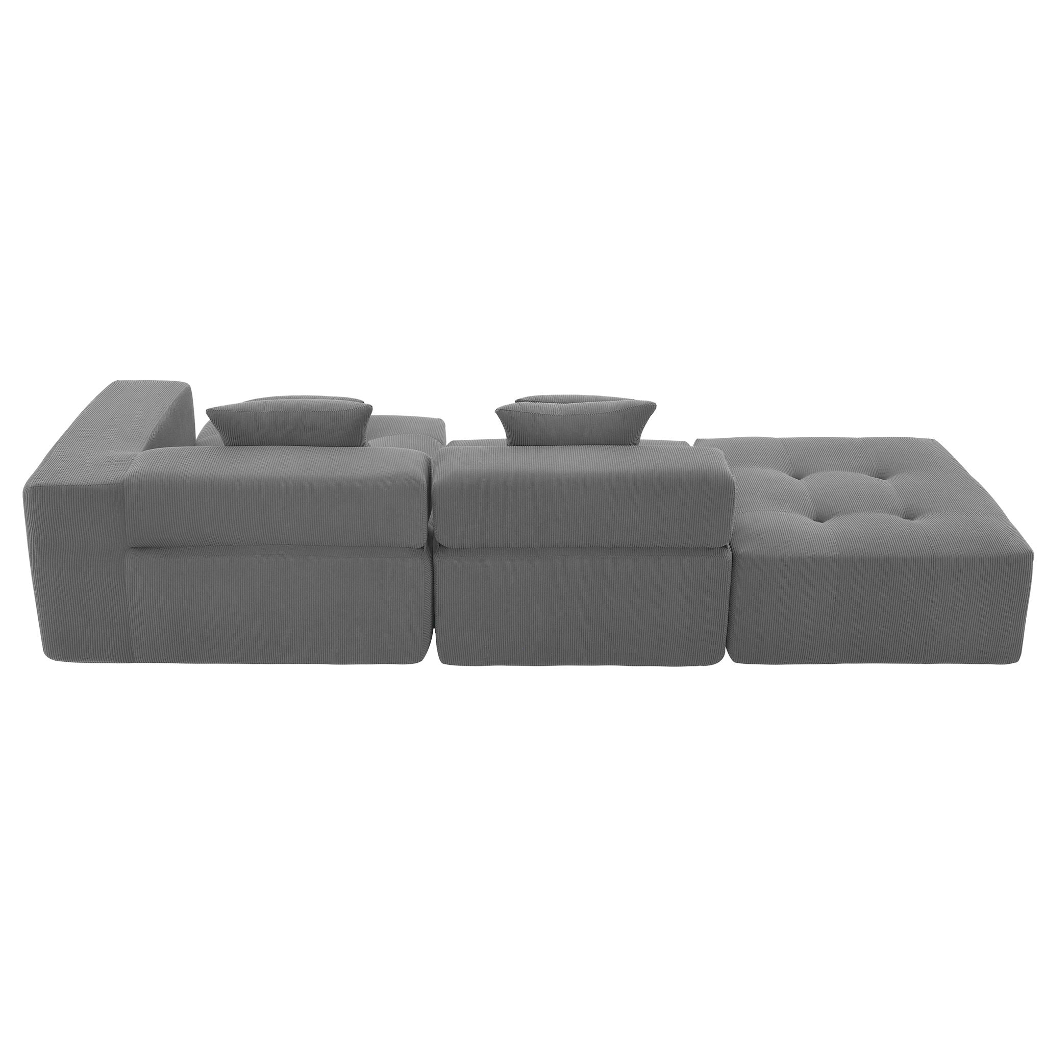 Free Combination L Shaped Modular Sectional, Minimalist Floor Couch Set, Convertible Foam Filled Cloud Compressed Couch For Living Room