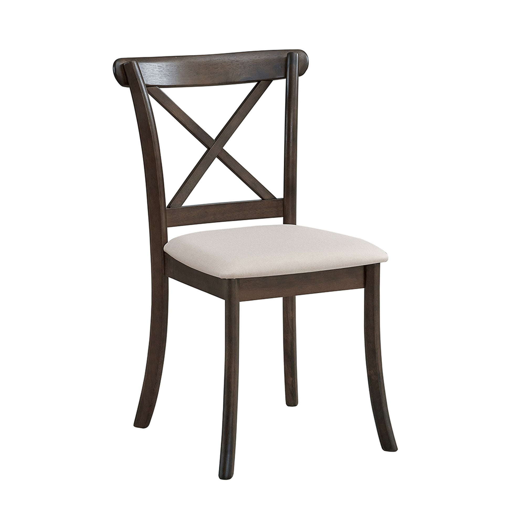 Wooden X Back Dining Chairs Set of 2 - Brown