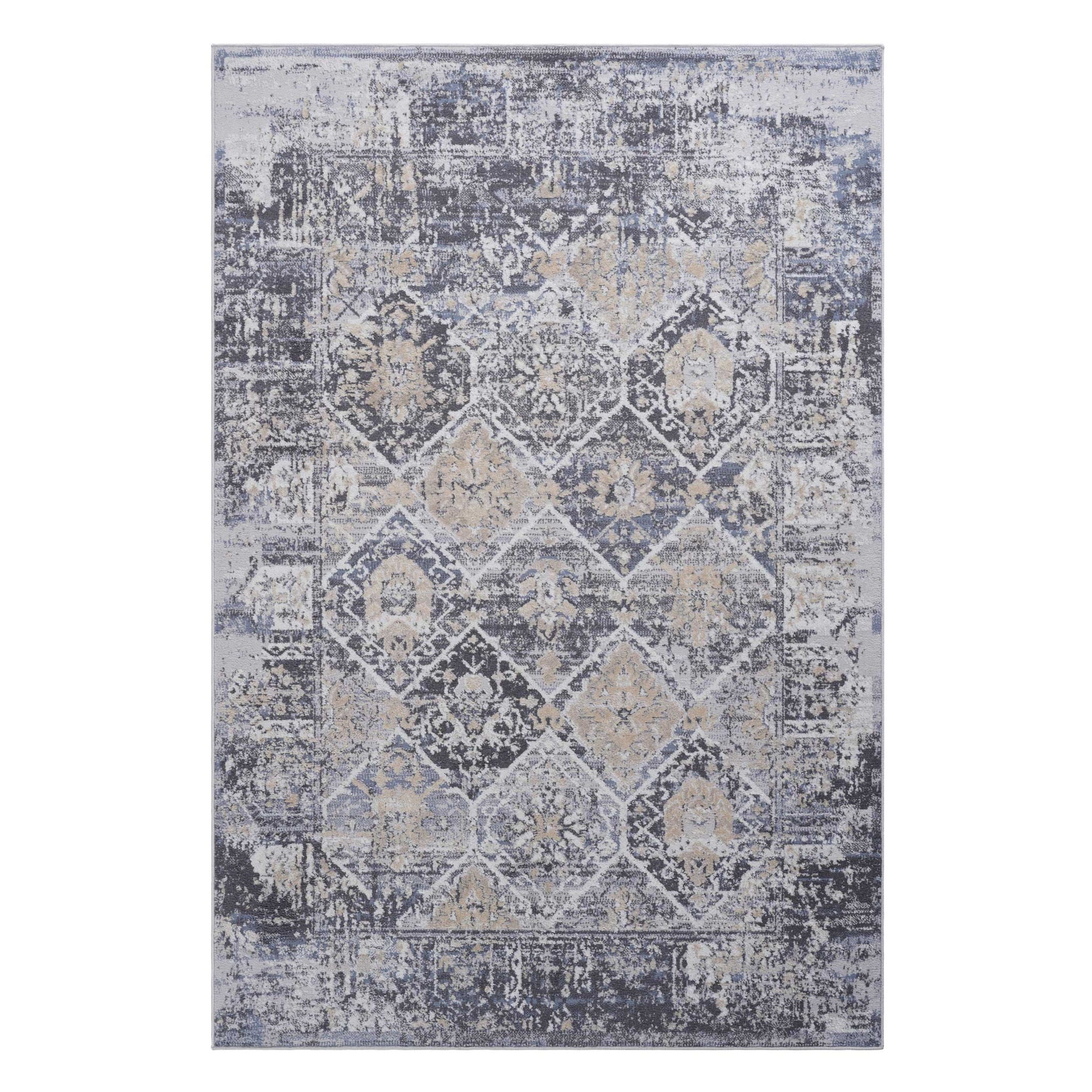 Payas - 5' X 7' Traditional Area Rug - Gray / Blue