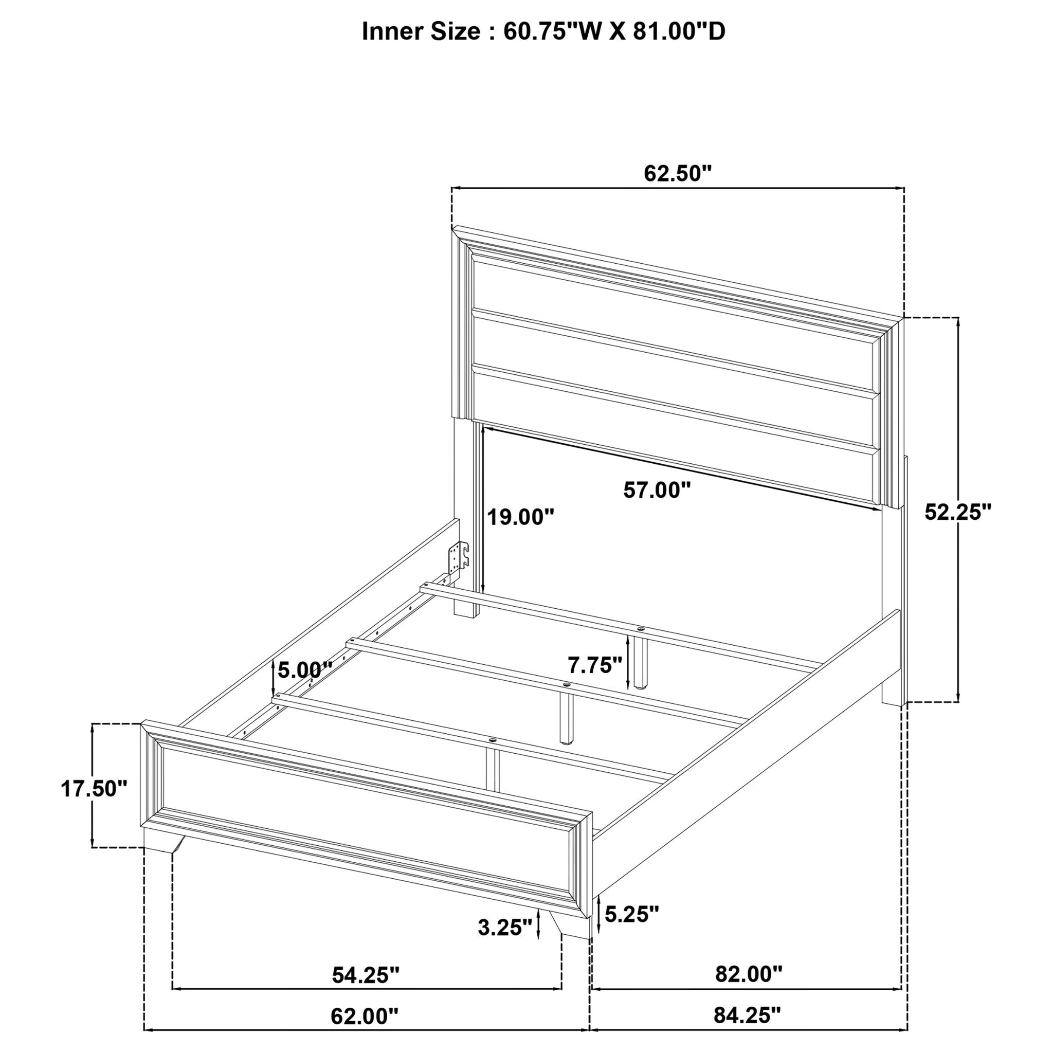 Funston - Queen Bed With Headboard - Brown Oak
