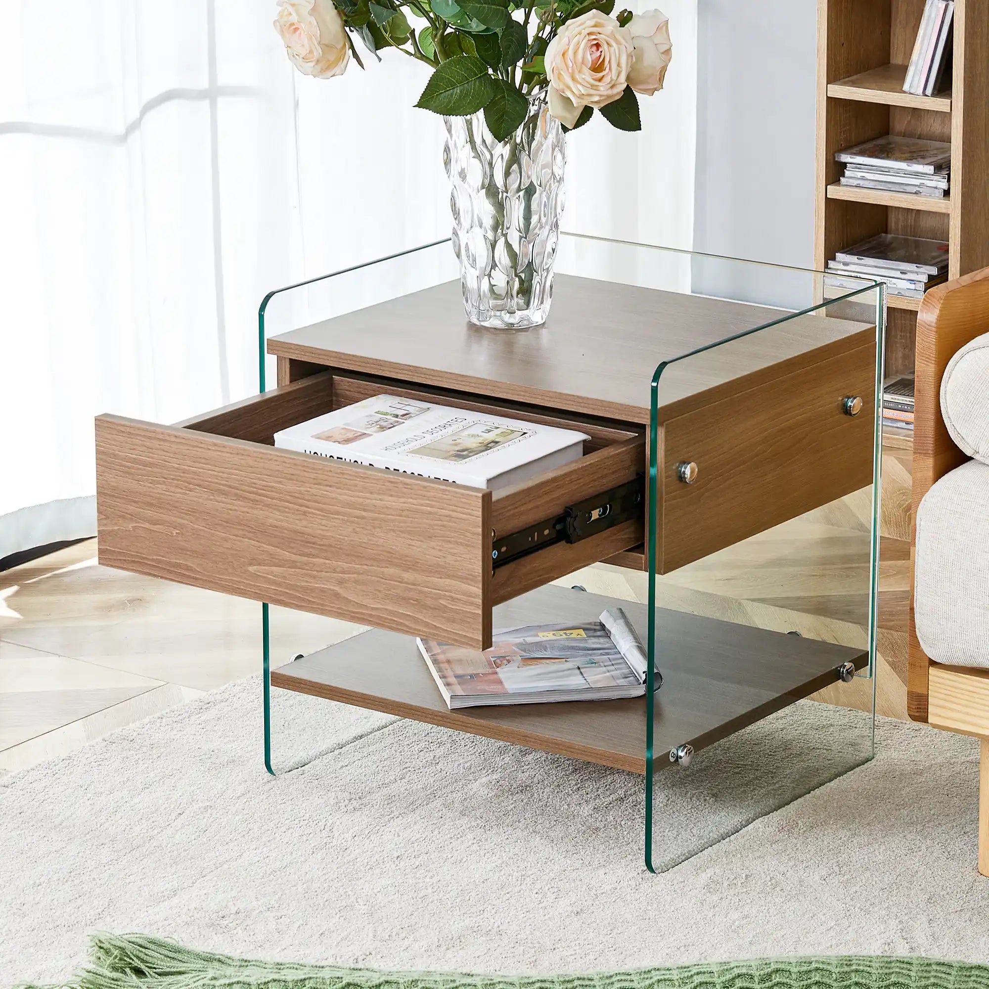 Modern Nightstand with Drawers