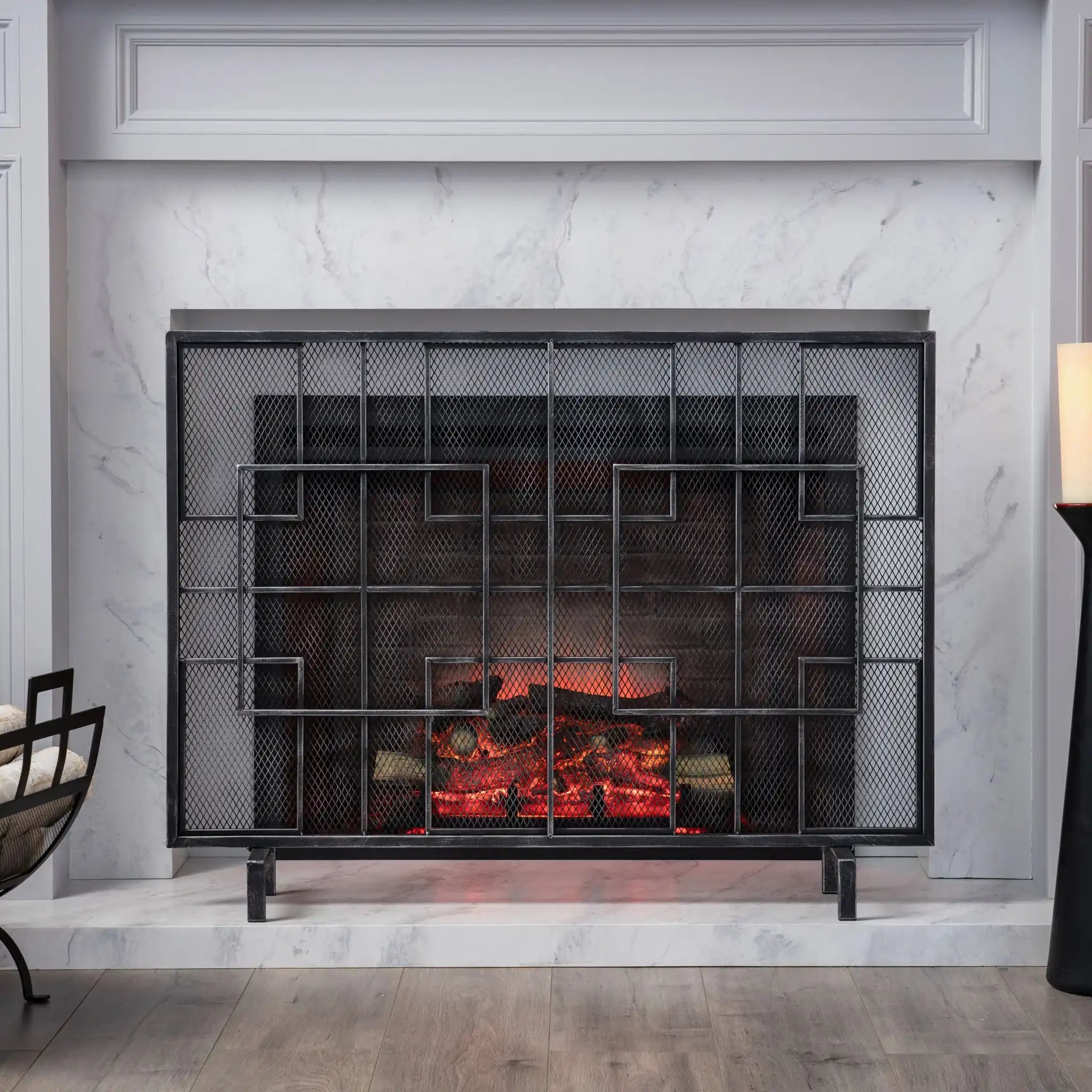 Dorothy - Modern Single Panel Iron Fire Screen