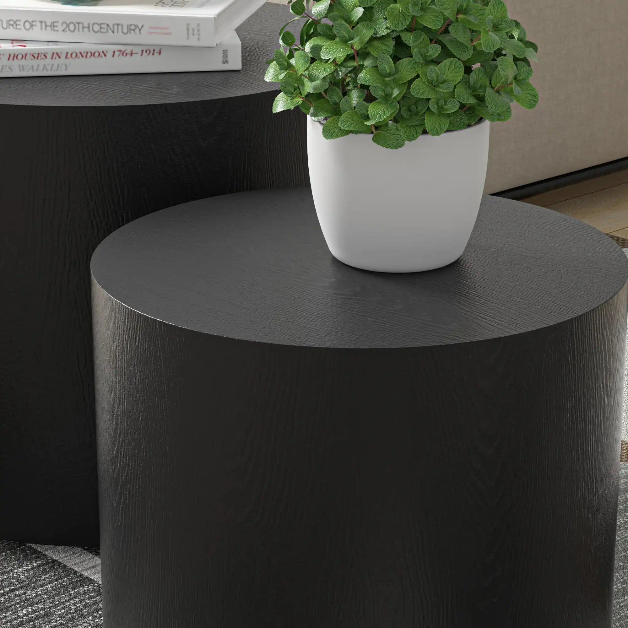 Kairo Modern Nesting Side Tables (Set of 2) Black - Best Buy Furniture