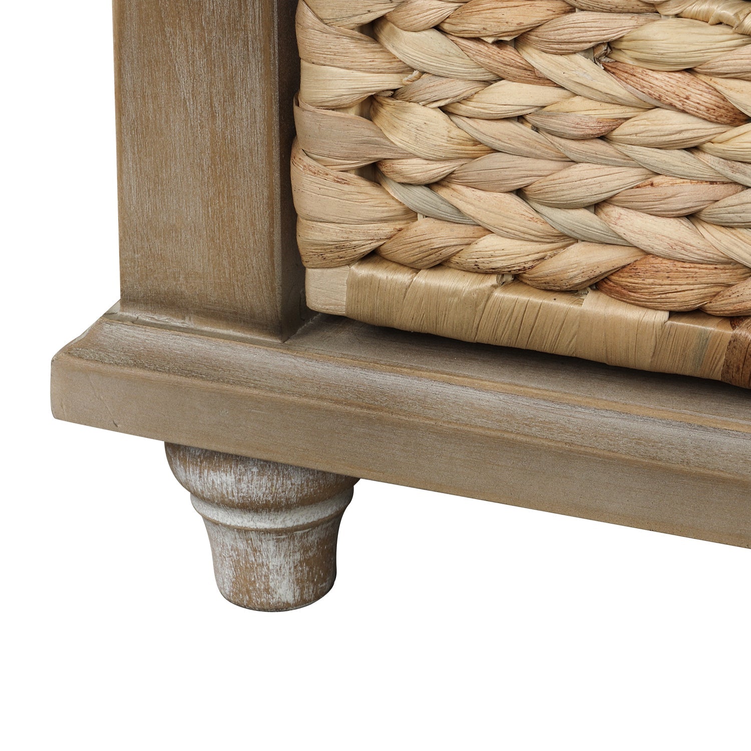 Rustic Storage Bench with 3 Drawers - Best Buy Furniture