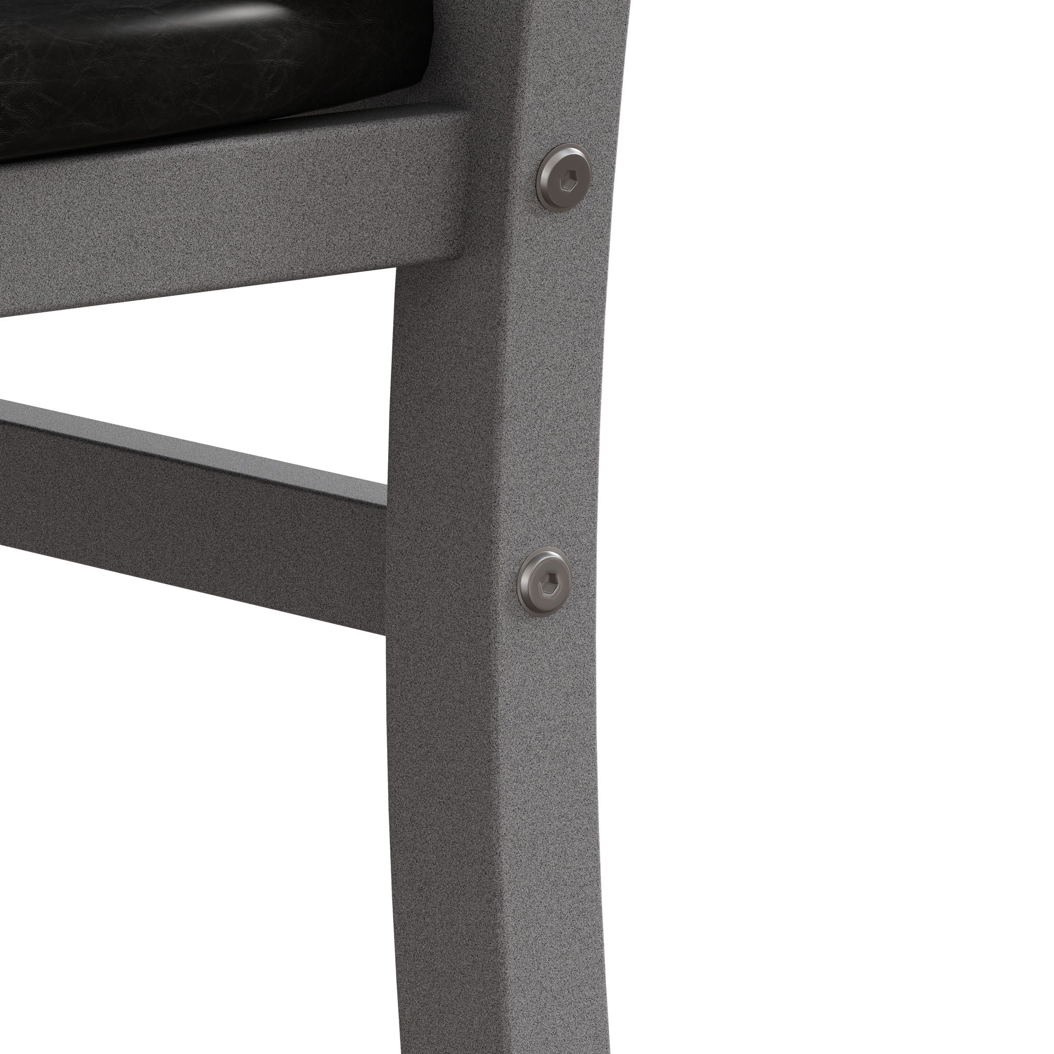 Metal Dining Chairs With Steel Legg, High Back Armless Design