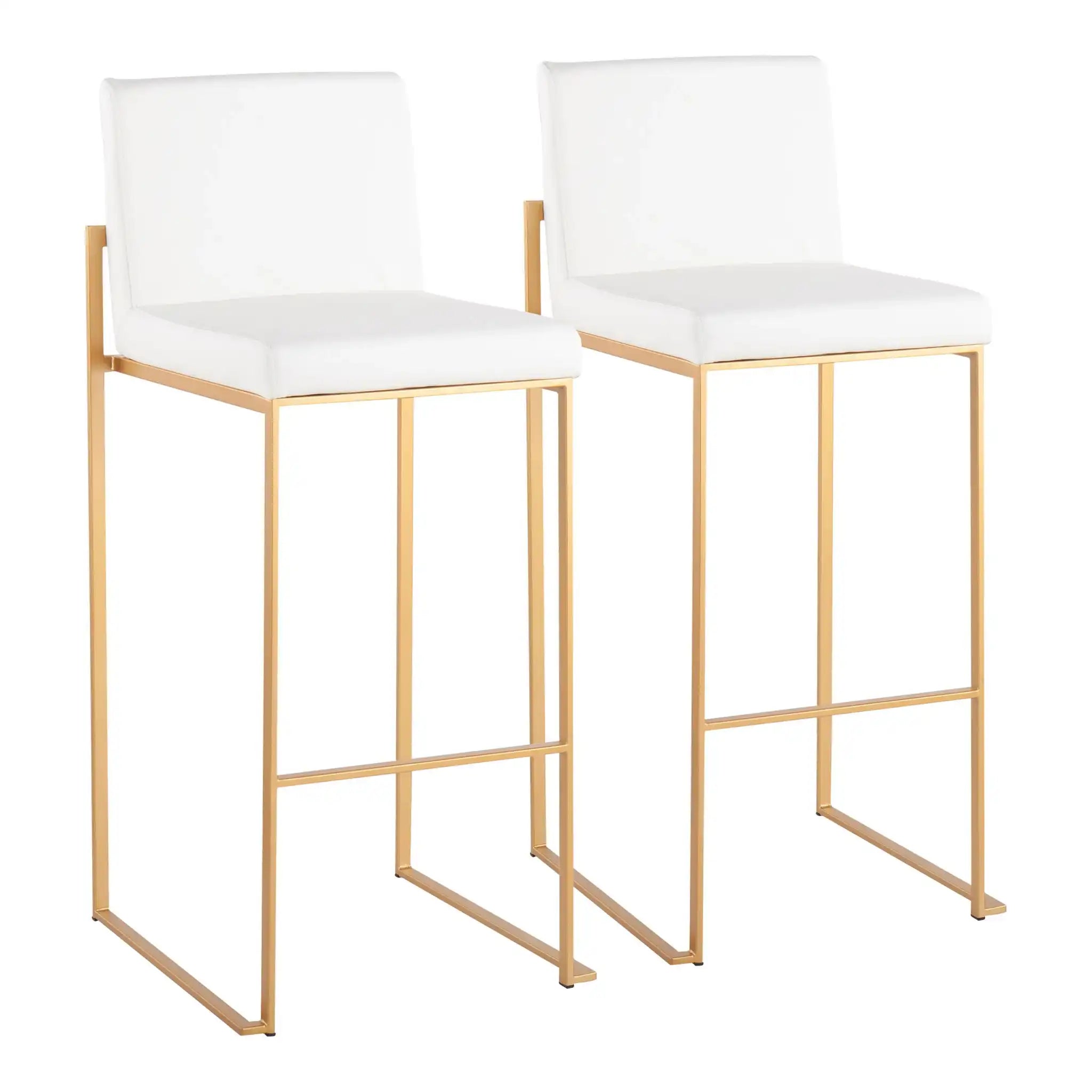 Fuji - Contemporary Design High Back Barstool (Set of 2)