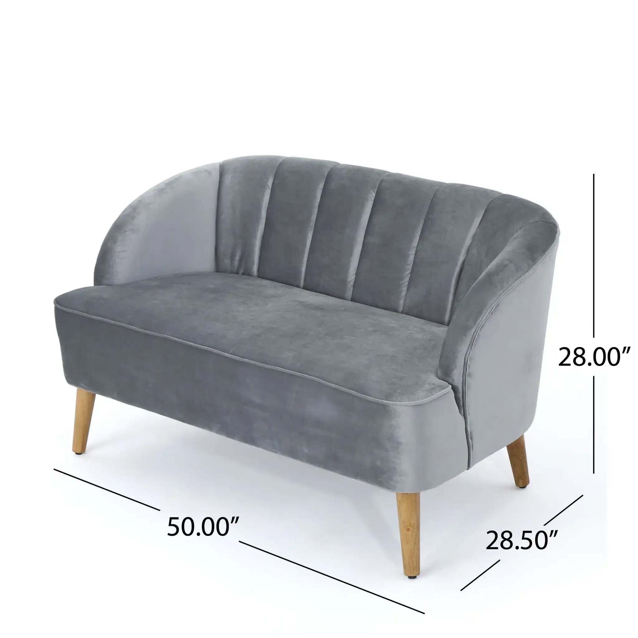Modern Classic Shell Backed Loveseat
