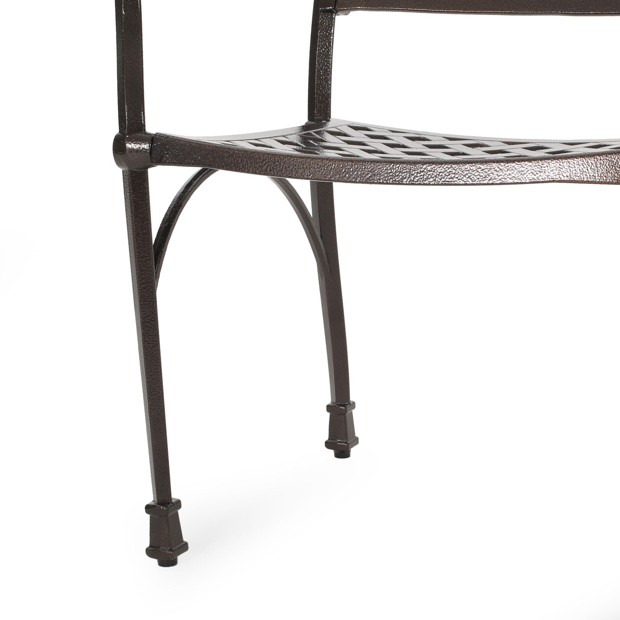 Cast Aluminum Dining Chair With Hand Crafted Details - Bronze