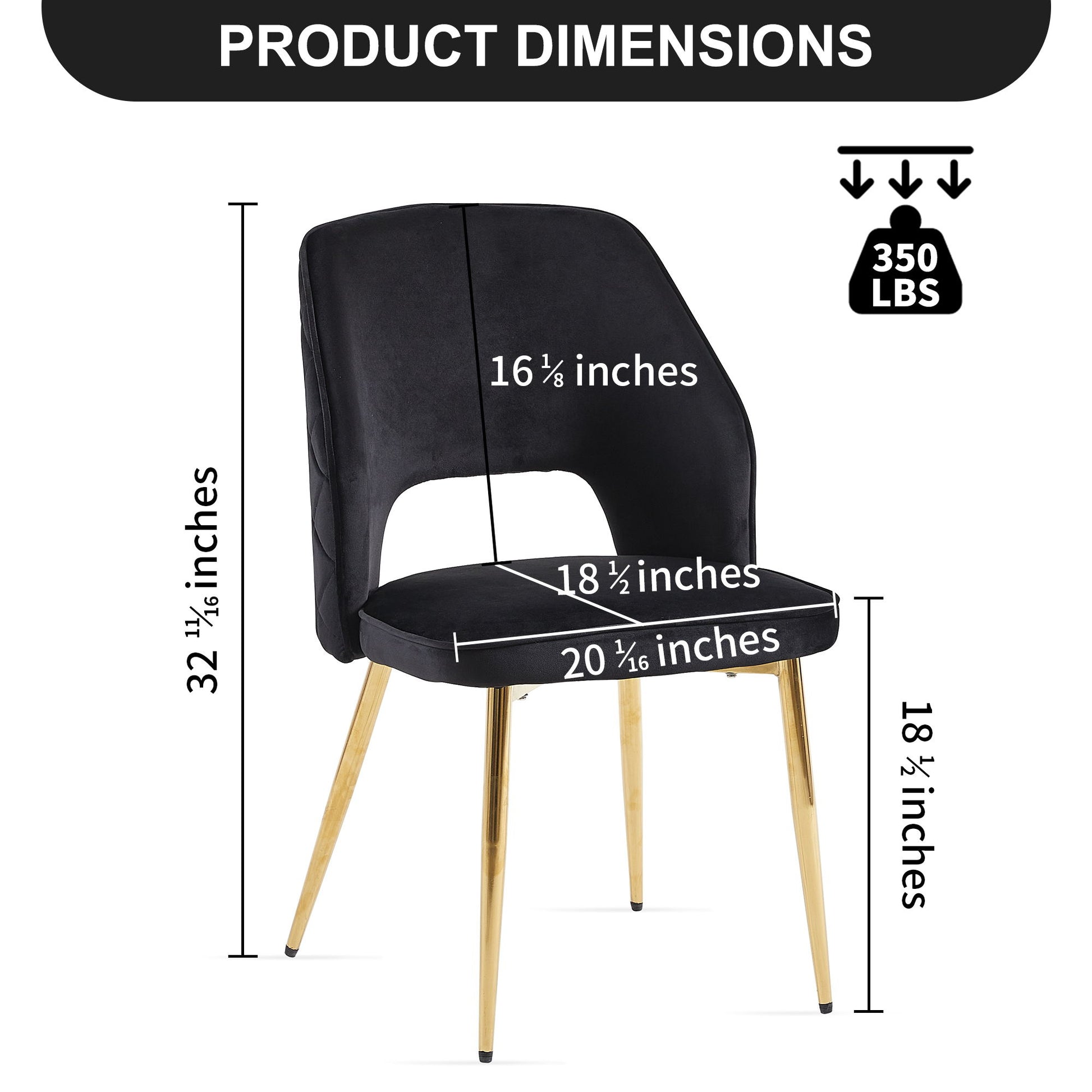 Velvet Dining Chairs With Metal Legs And Hollow Back Upholstered Dining Chairs - Best Buy Furniture