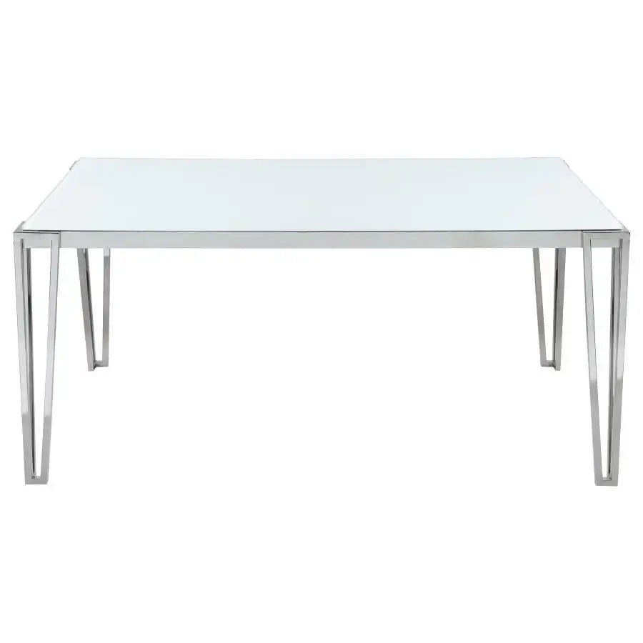 Pauline - Rectangular Glass Top Dining Table - Chrome