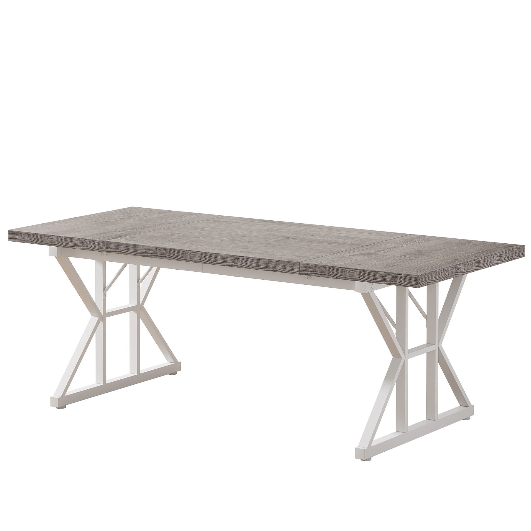 Rectangular Dining Table With X Trestle Metal Legs
