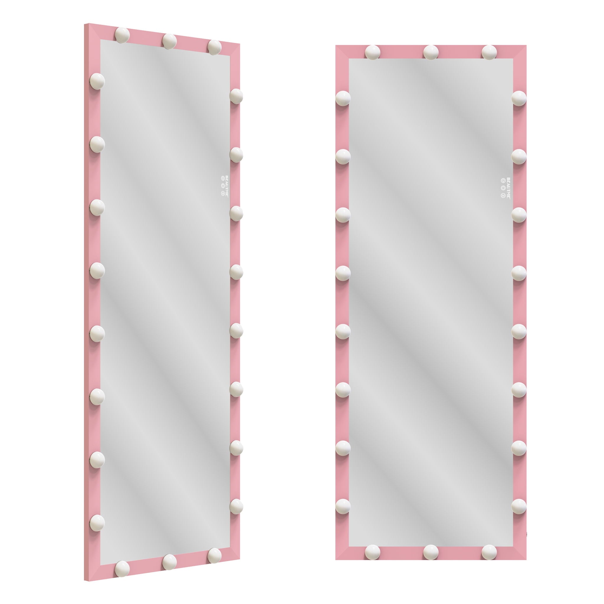 Full Length Mirror With Lights Full Body Vanity Mirror With 3 Color Modes Lighted Standing Floor Mirror For Dressing Room Bedroom Wall Mounted Touch Control