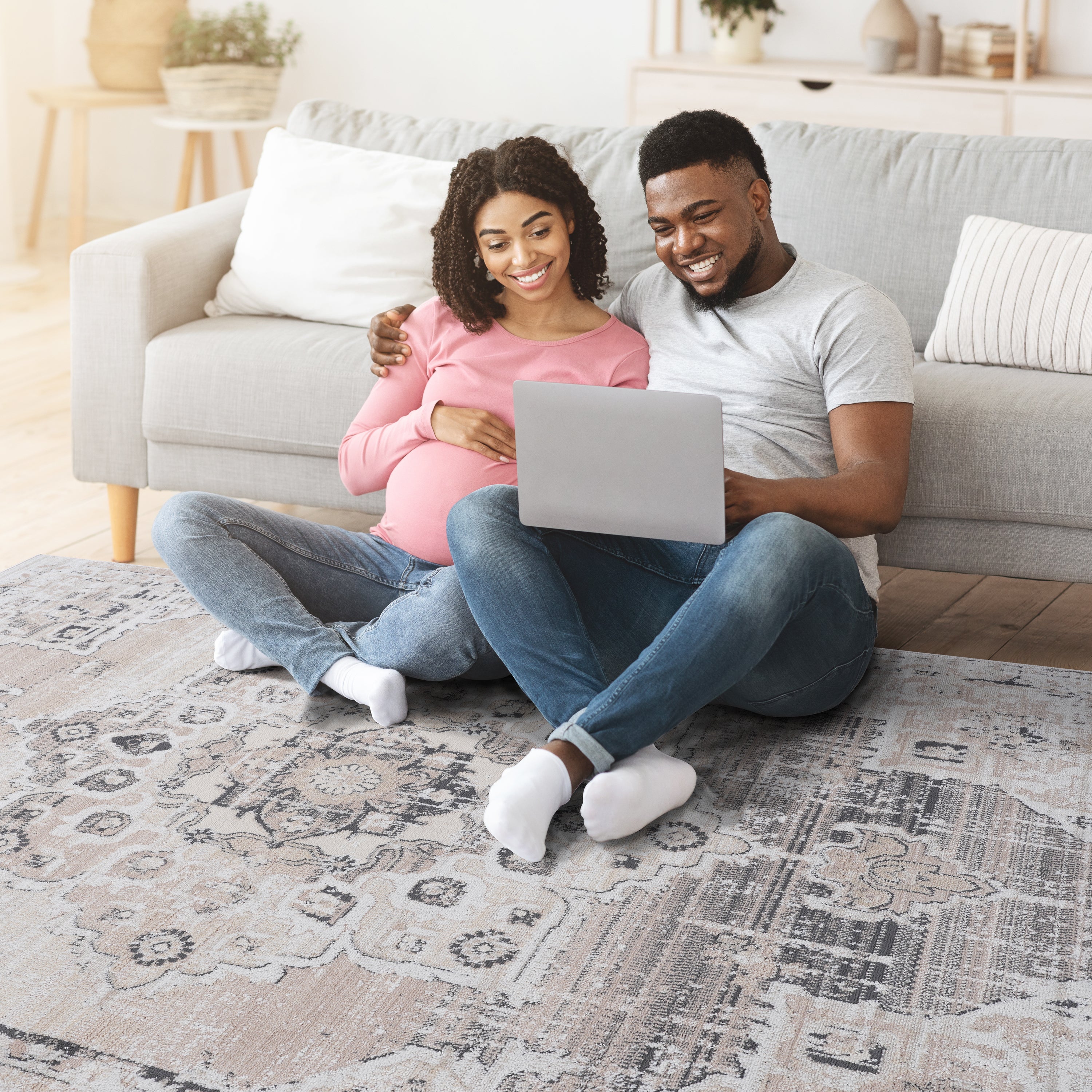 NAAR PAYAS Collection Medallion Non-Shedding  and Stain Resistant Area Rug