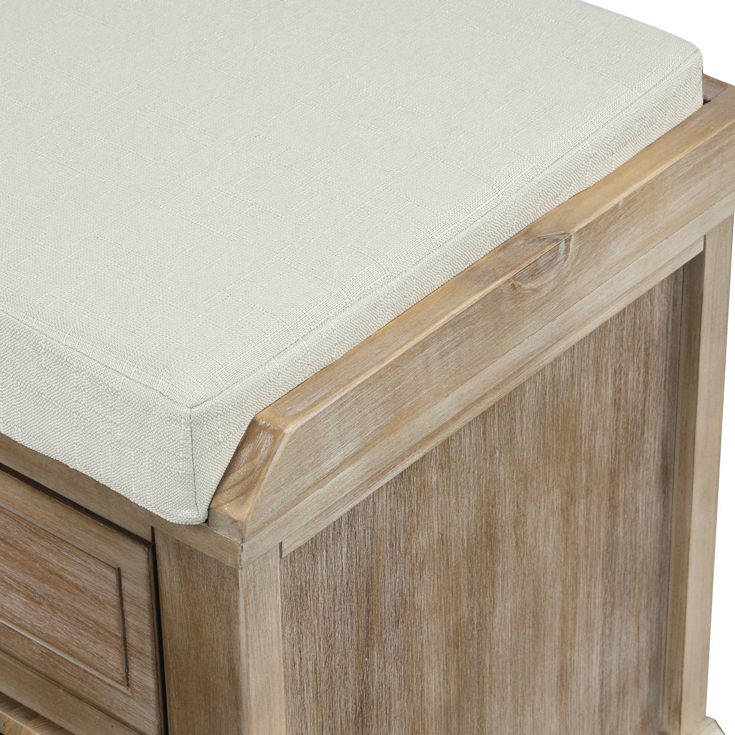 Rustic Storage Bench with 3 Drawers - Best Buy Furniture