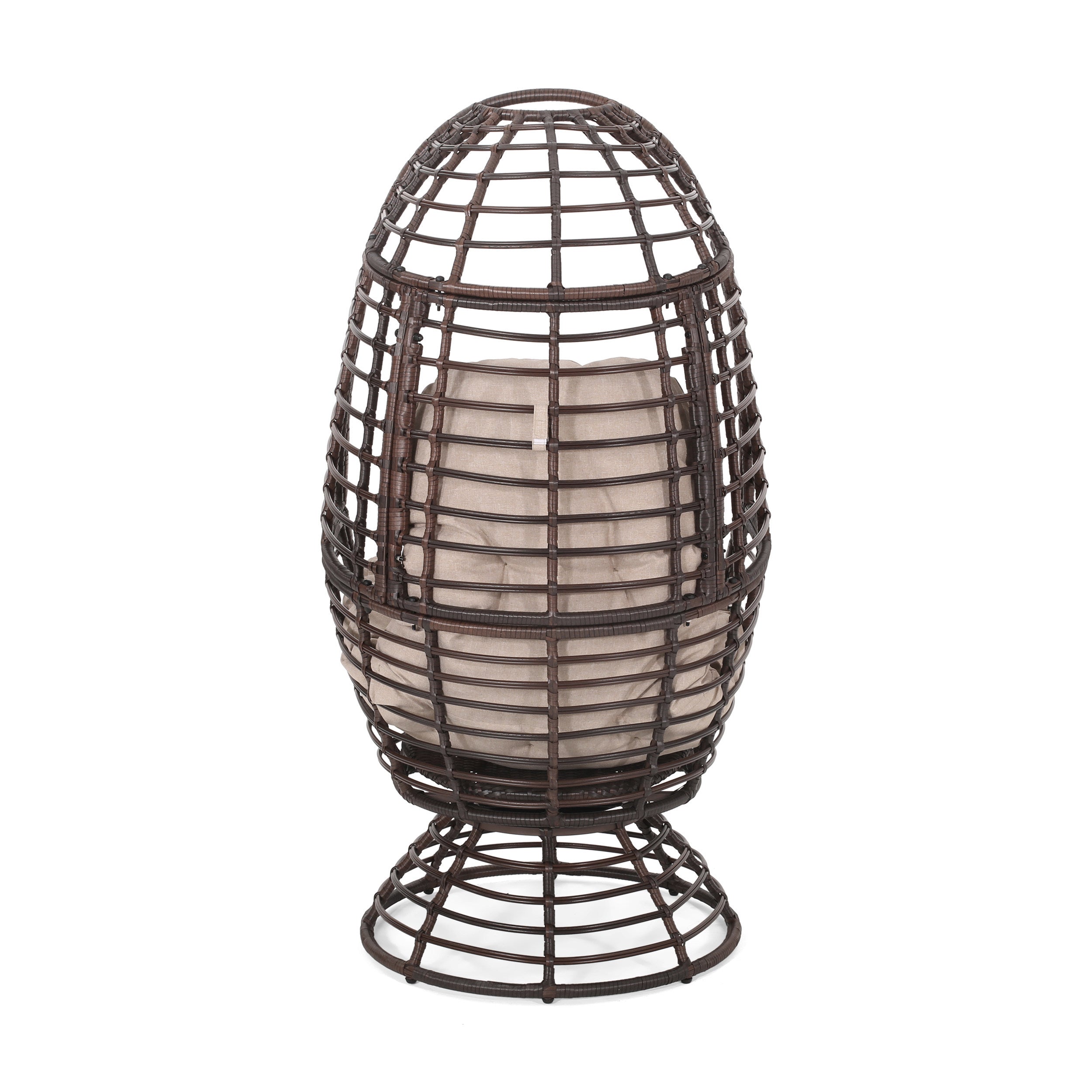Robertson Handwoven Swivel Wicker Egg Chair