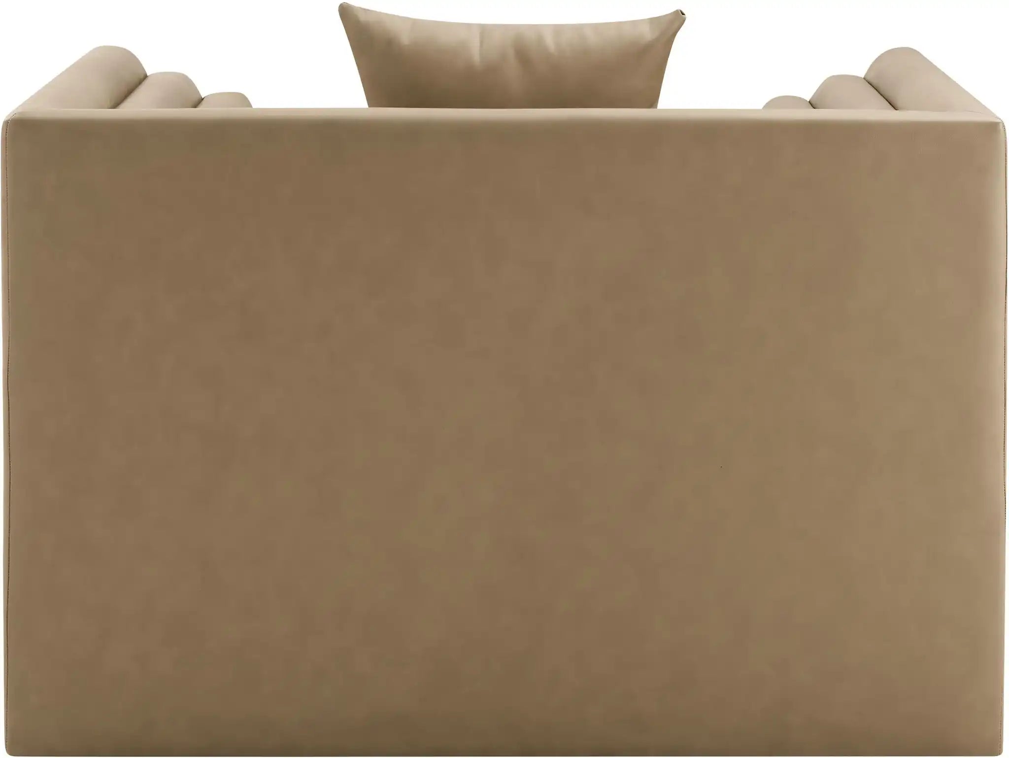 Everett - Vegan Leather Upholstered Chair - Tan