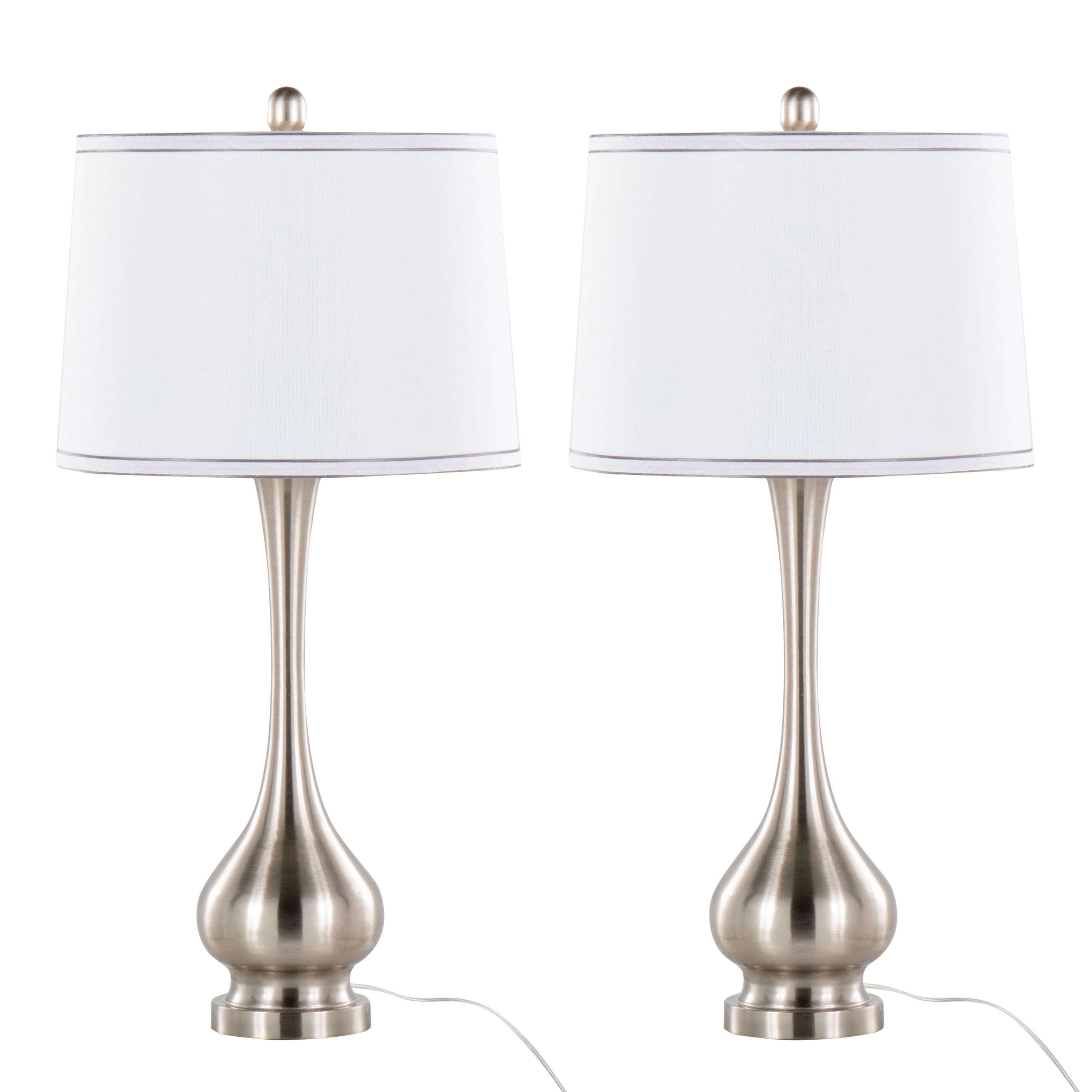 Cairo 28.75" Contemporary Metal Table Lamp Set of 2