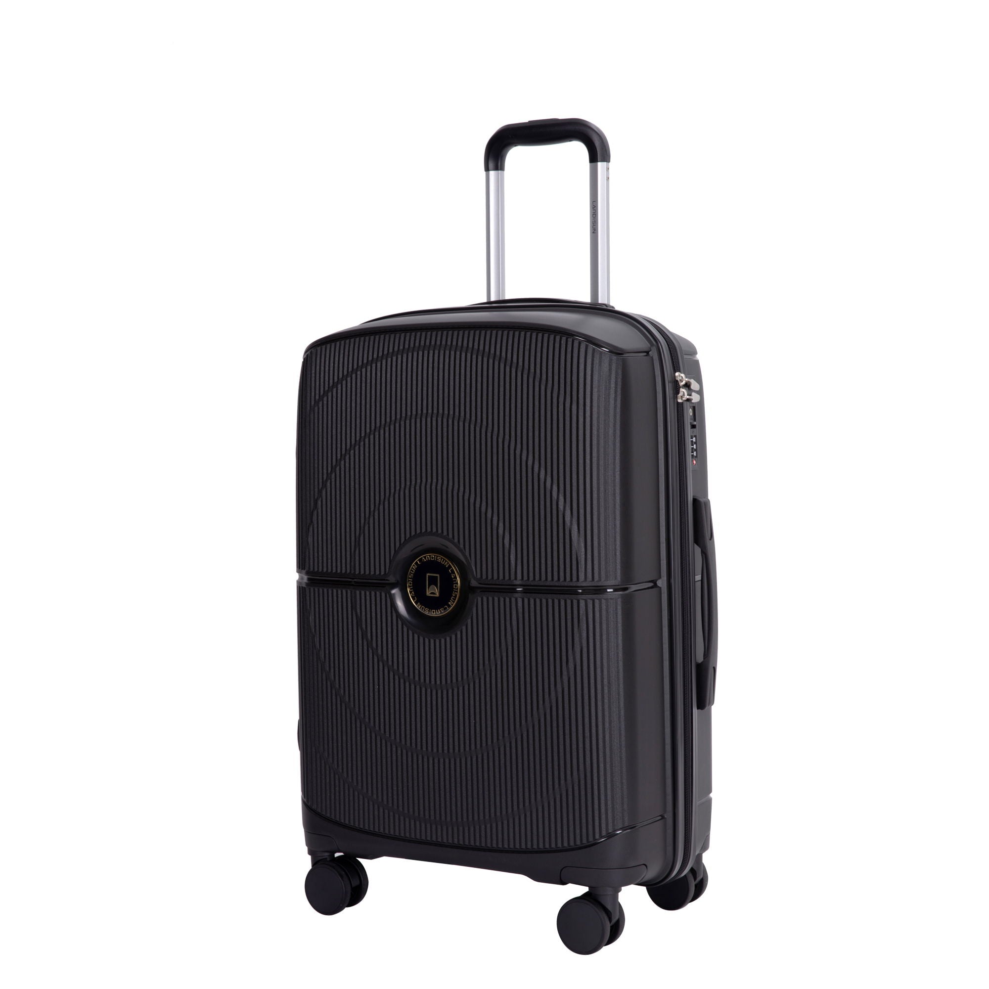 3 Piece Set Expandable Hardshell Suitcase Double Spinner Wheels