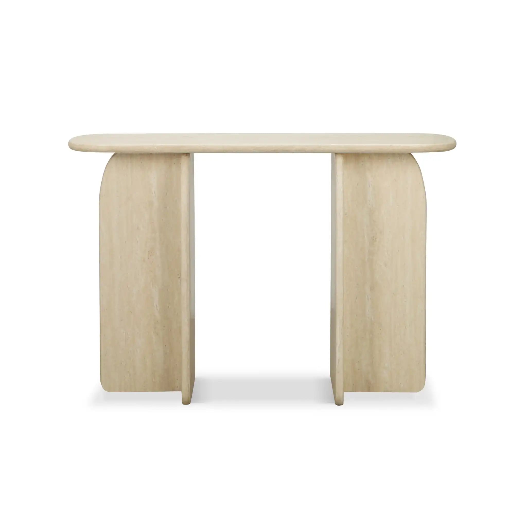 Clementine - Console Table - Travertine
