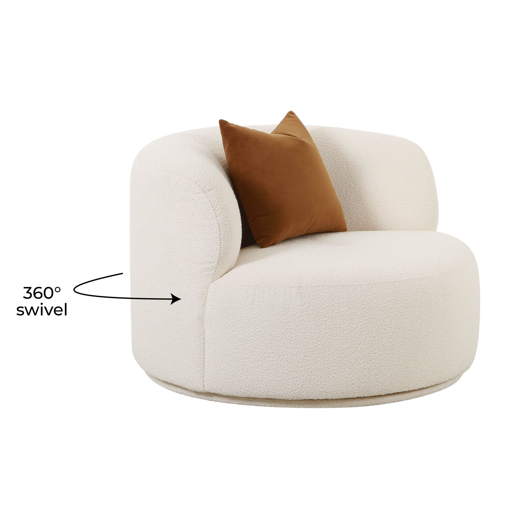 Fickle - Swivel Chair - Cream