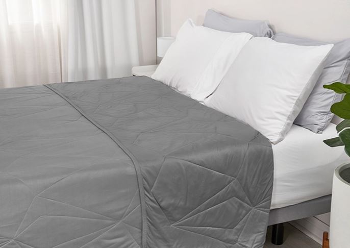 BedGear Cooling Blanket, Grey - Queen