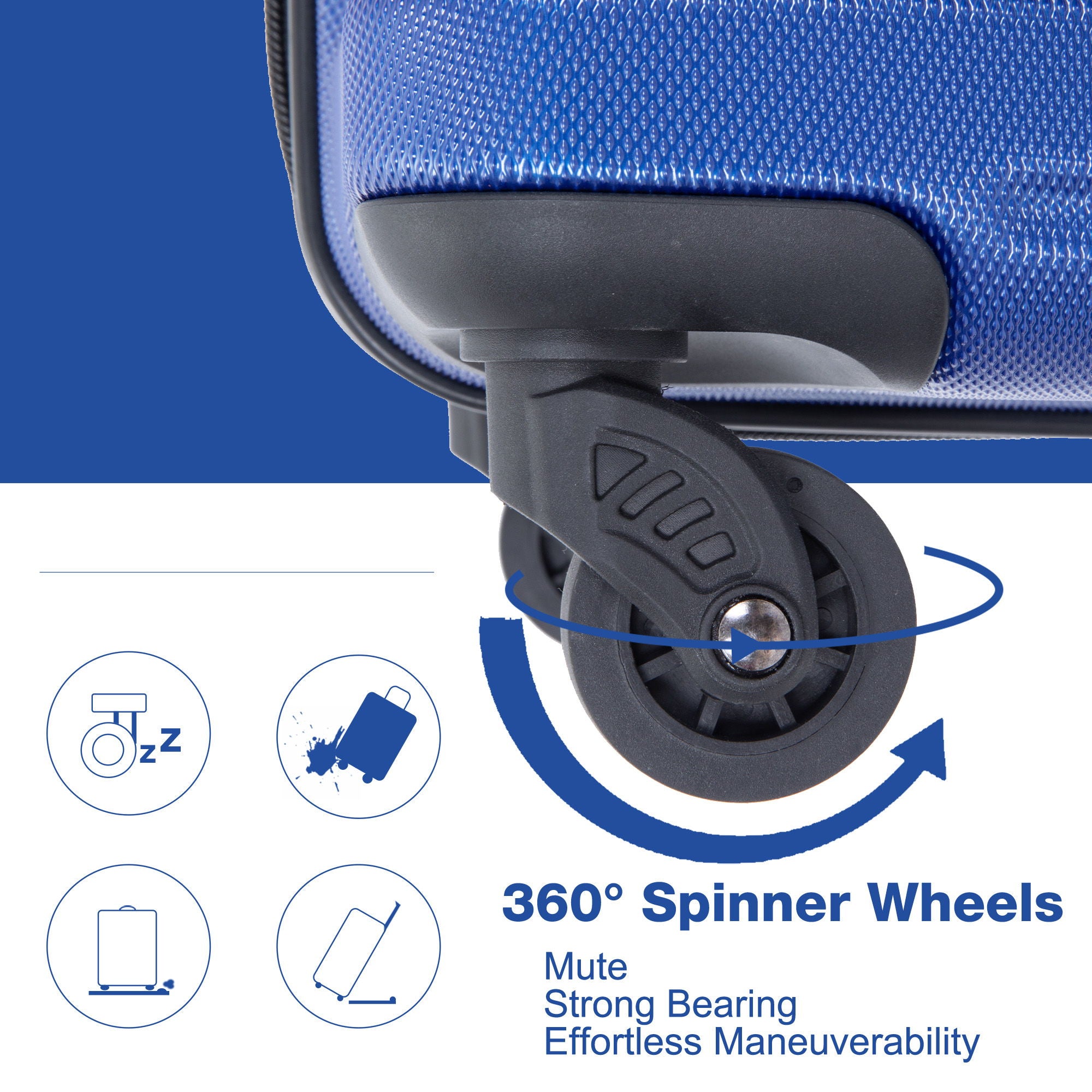 Expandable 3 Piece Luggage Sets Lightweight & Durable Suitcase, Spinner Wheels, Tsa Lock
