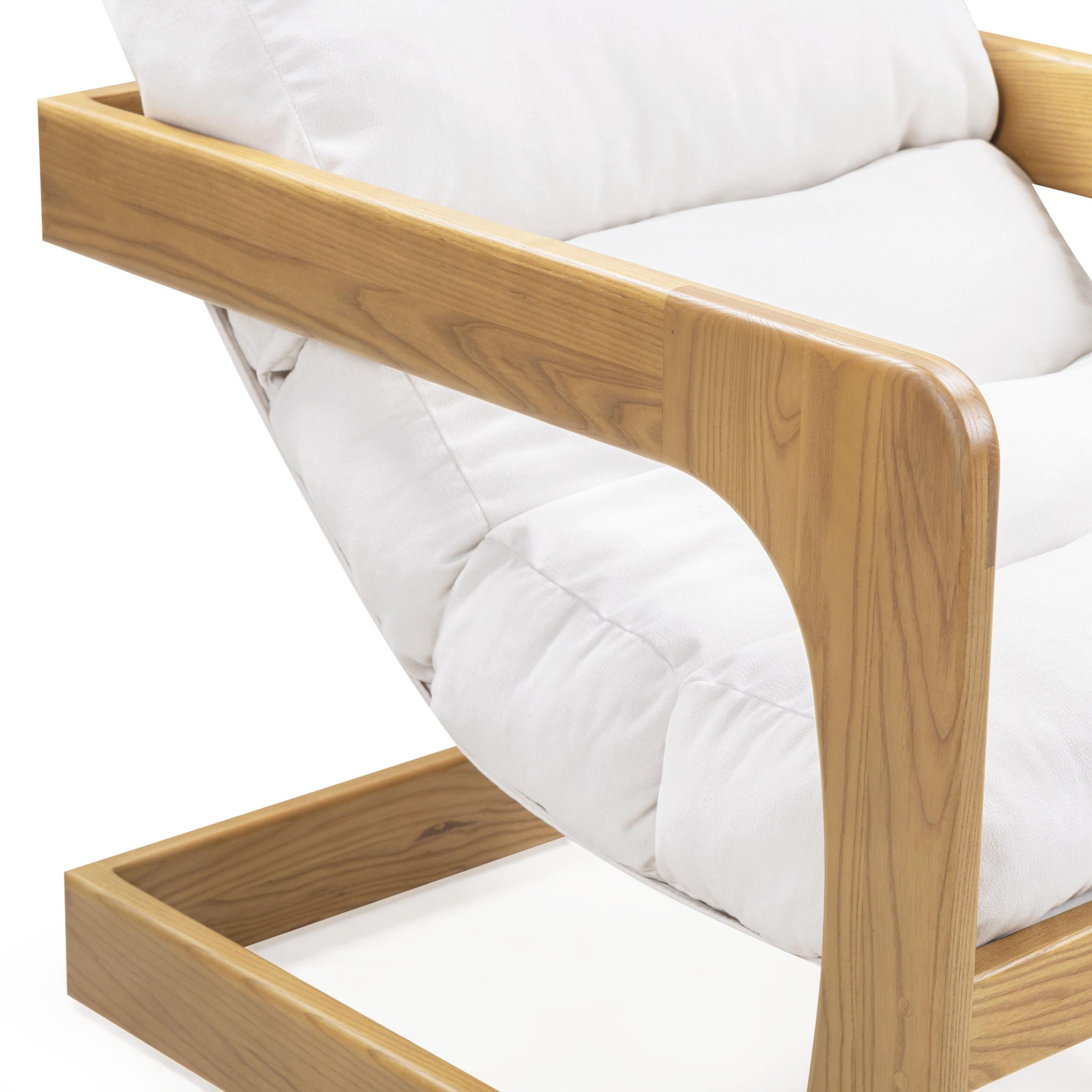 Palma - Upcycled Fabric Accent Chair - Cream