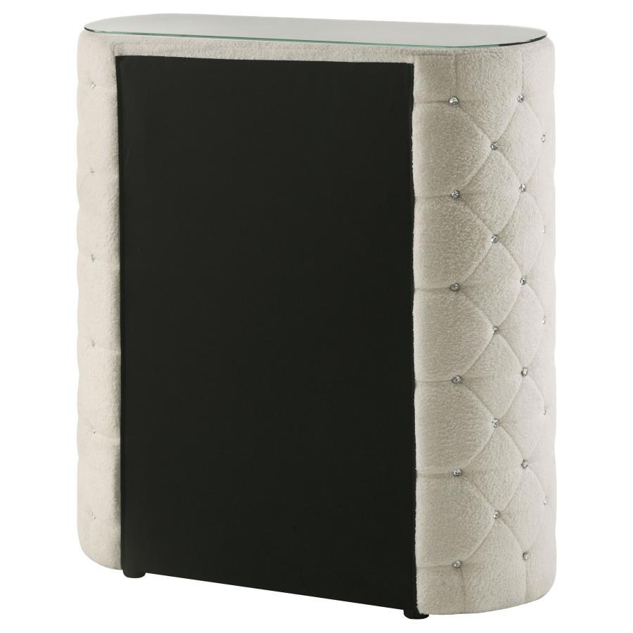 Sonya - 5-Drawer Upholstered Bedroom Chest Of Drawers - Ivory