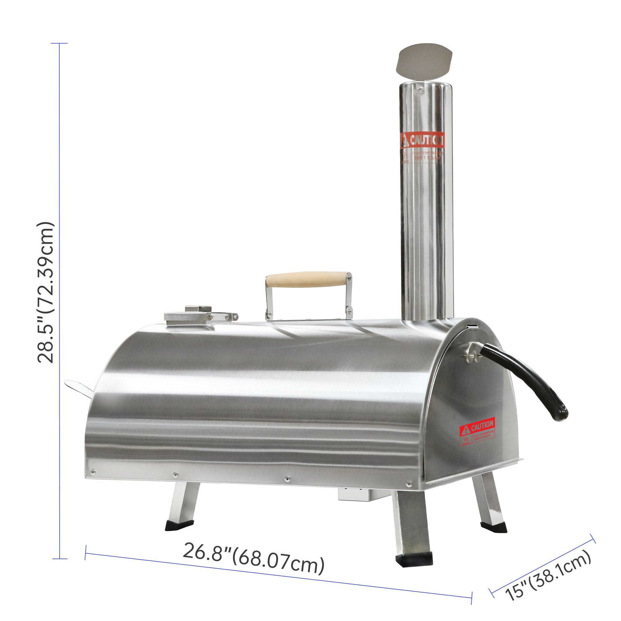Outdoor Manual Rotating Pizza Oven – Portable Wood-Fired Oven