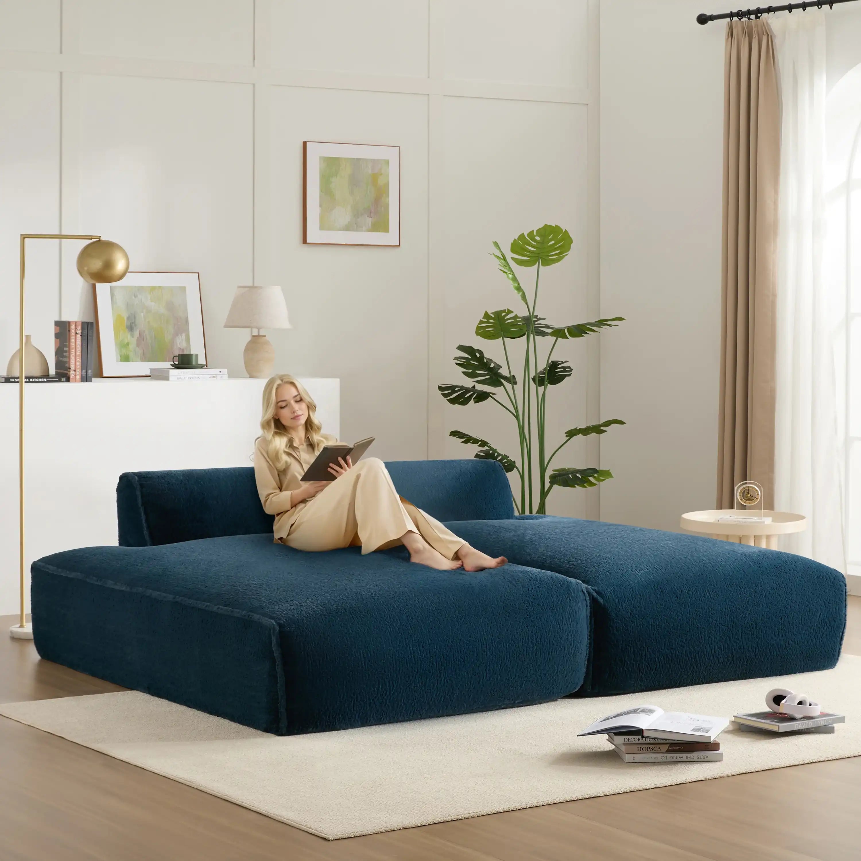 Oversized Modular Sectional Sofa | Fully Compressed Sectional